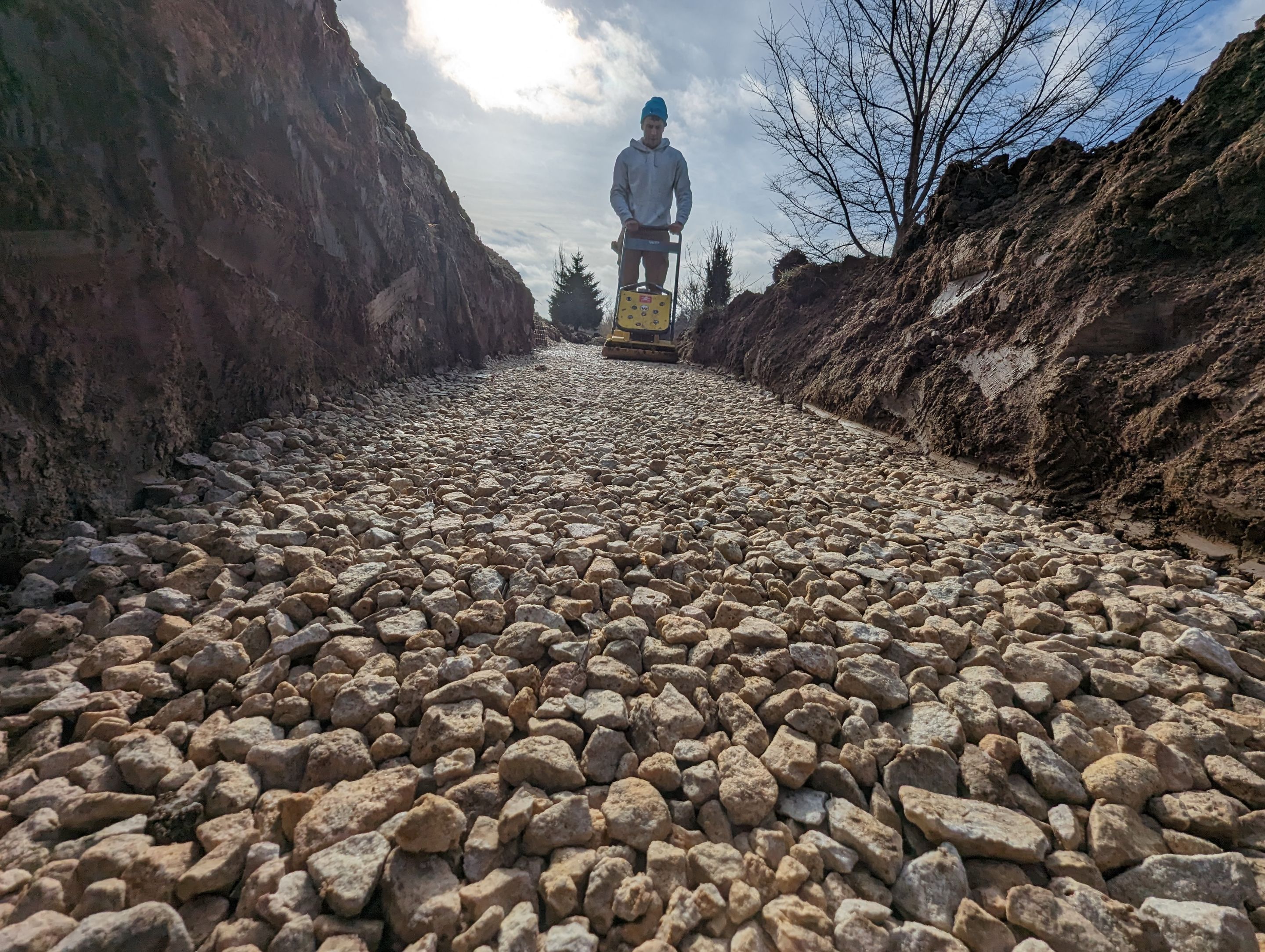 Retaining wall using Rosetta stone by ACE Waterproofing & Basement Solutions