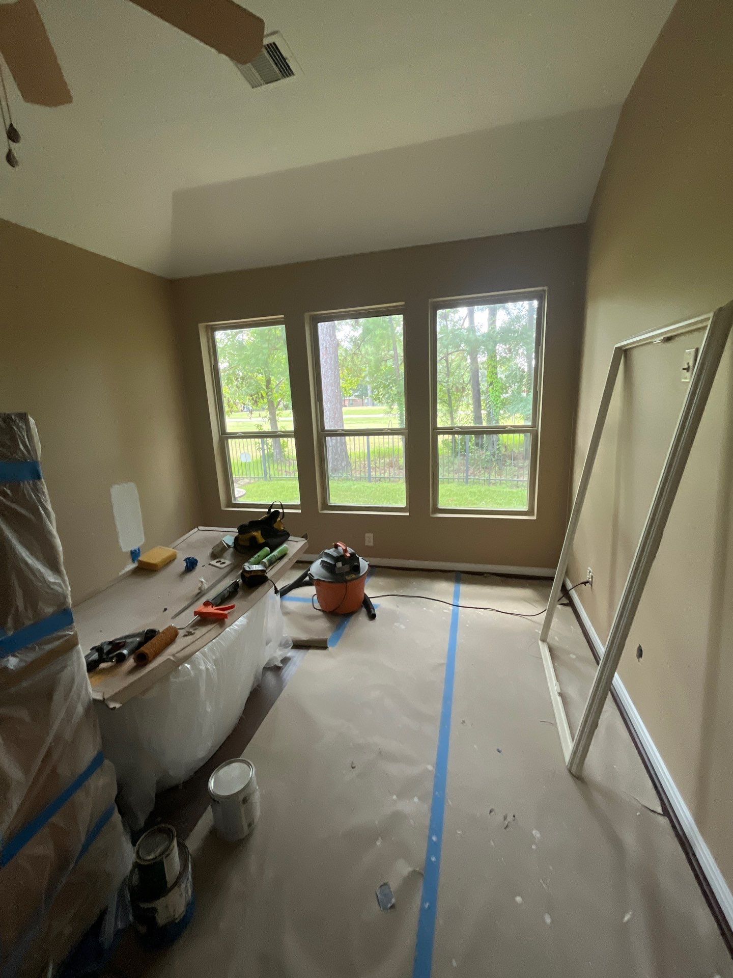 Bathroom Remodel using Water mitigation equipment by L&T General Contractors and Restoration INC