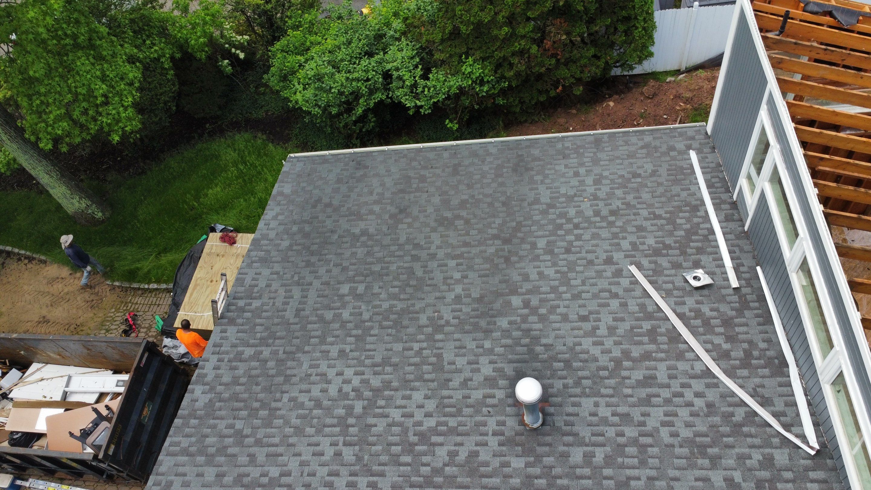 Residential Roofing Installation using Aluminum 032GA - Color Matte Black by CMNG LLC