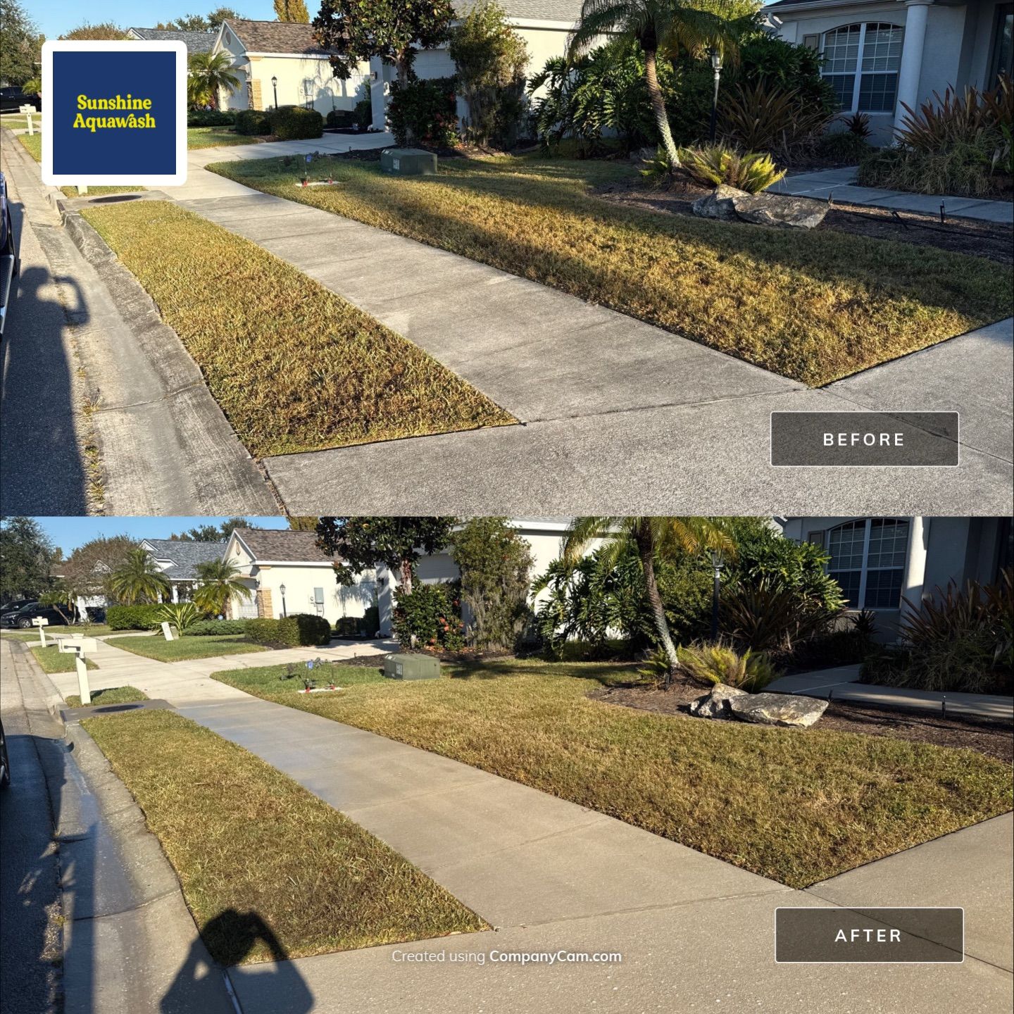 Driveway & Walkway Cleaning Project | Northwood Park, Palmetto FL by Sunshine AquaWash