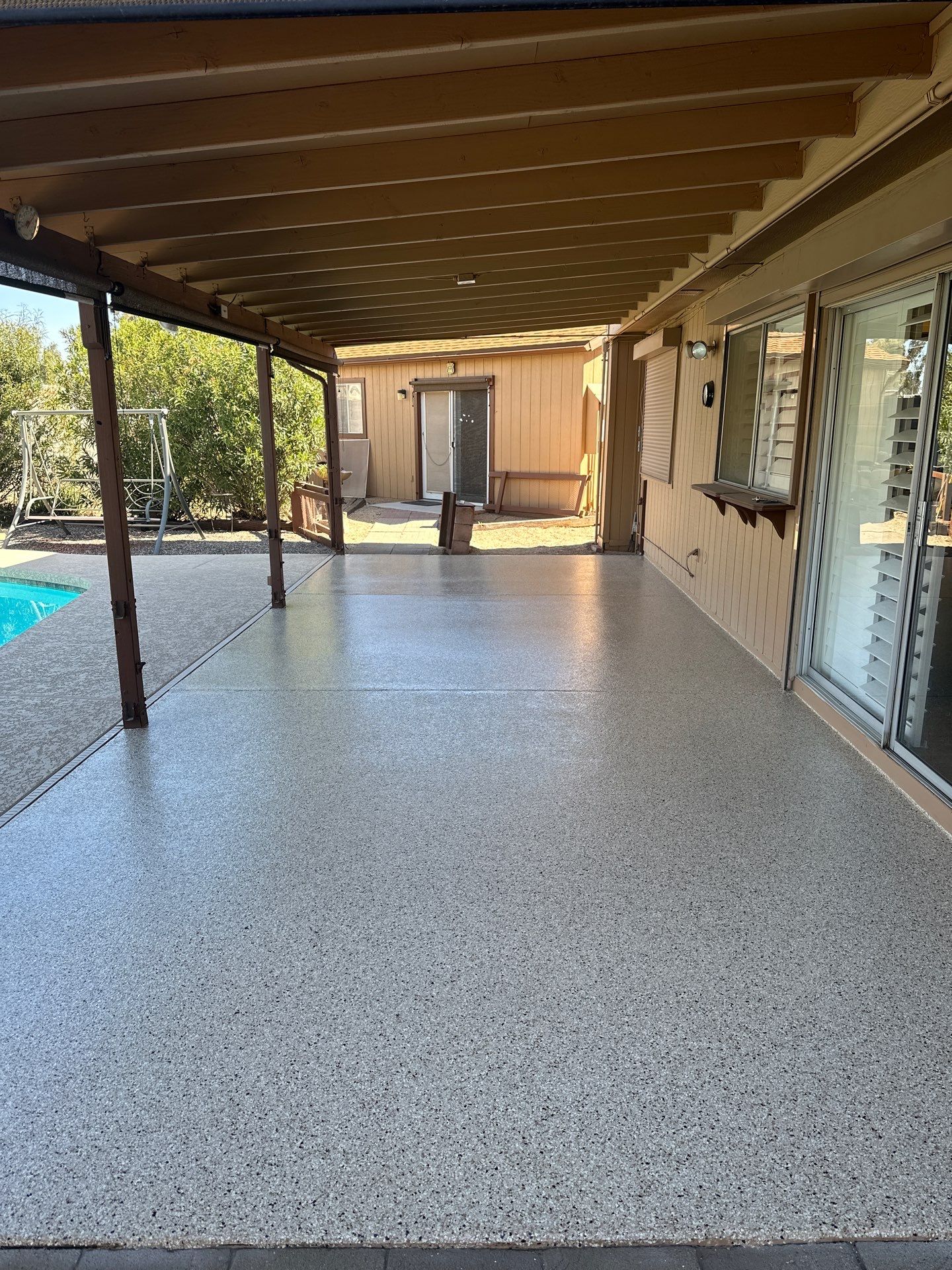 Concrete Coating using Resinwerks by Crash of Rhinos Painting & Garage Floors
