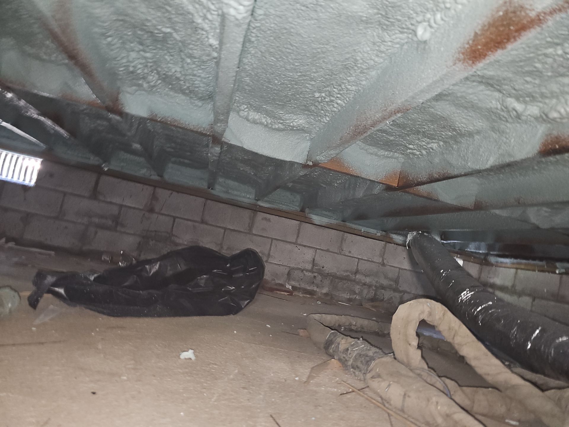 Attic Insulation using open cell spray foam by NYS Foam & Energy
