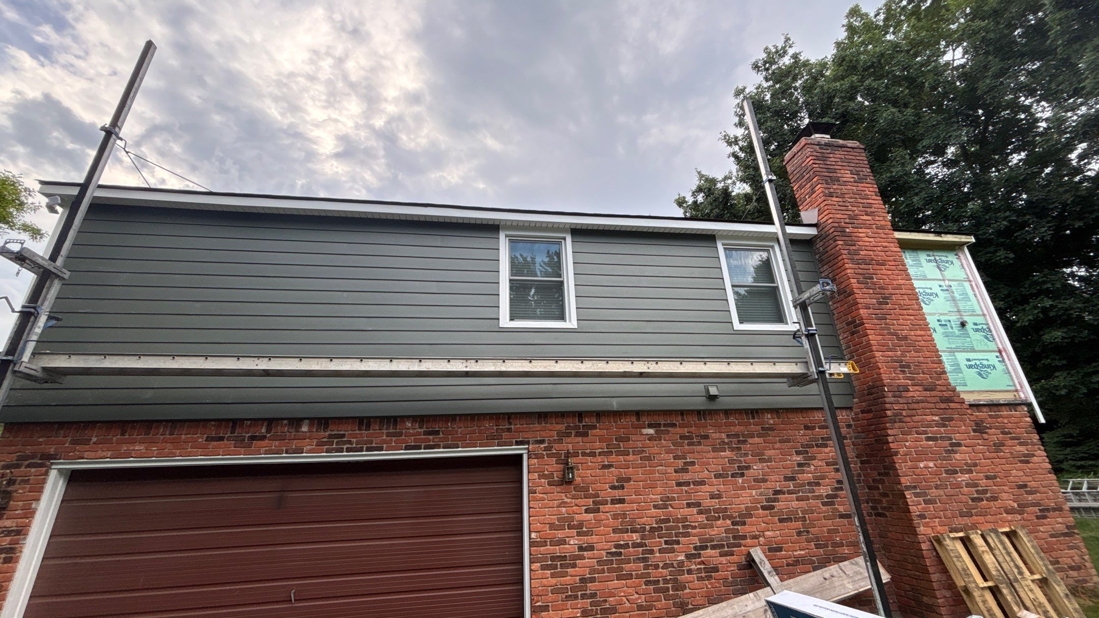 Siding Replacement using Alside Deep Moss by 180 Contractors