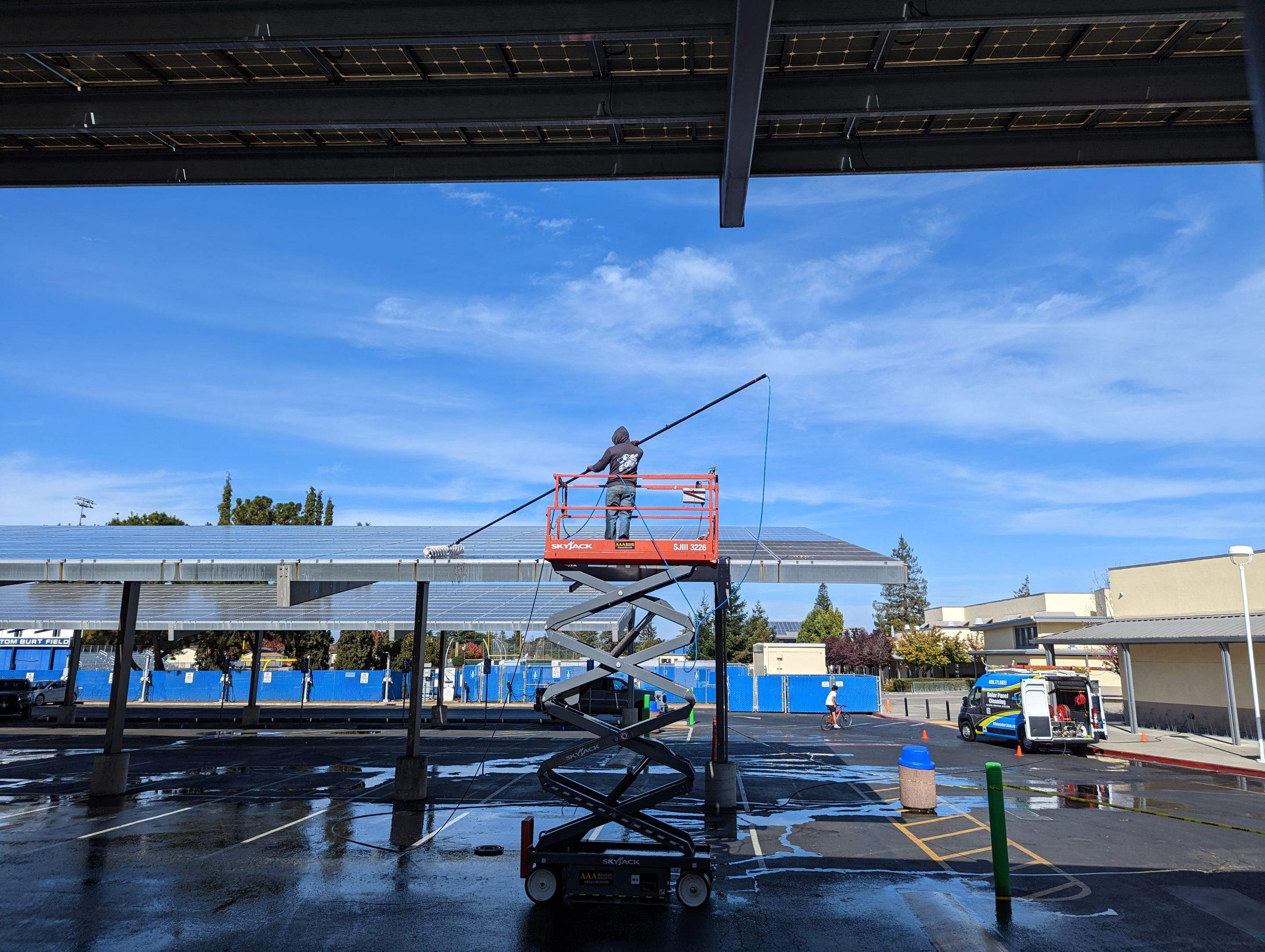 Los Alots Commercial Solar Panel Cleaning by All One Solar Shine