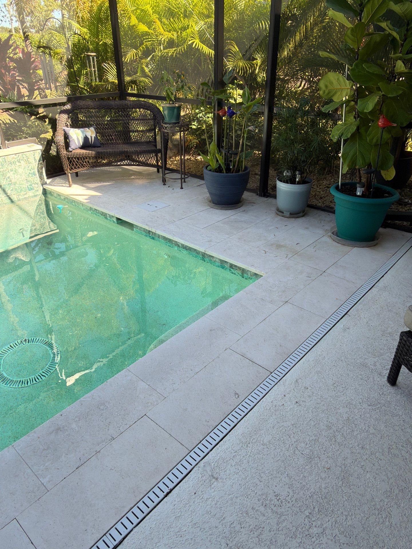 Travertine Sealing and Pool Deck Restoration in Sun City Center by Supreme Paver Experts