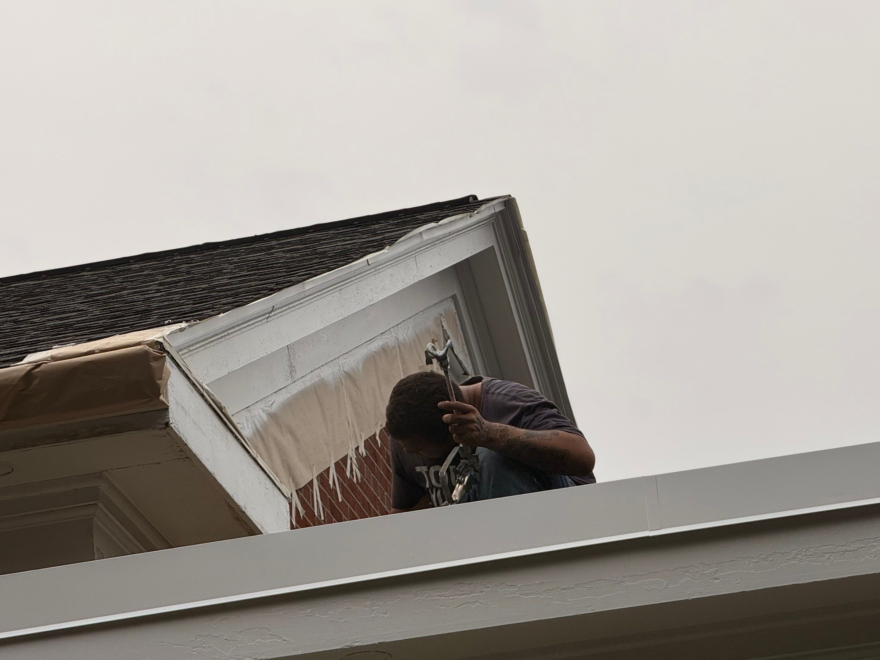 Commercial Wood Trim Restoration and Gutter Replacement in Birmingham by Top Shelf Painter