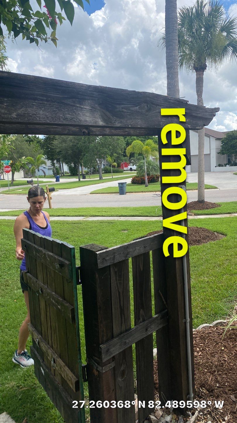 Sarasota, FL 6ft. Tall Horizontal Shadowbox Wood with 4ft. Tall 3-Rail Black Aluminum Fence by Asap fence and gates, LLC