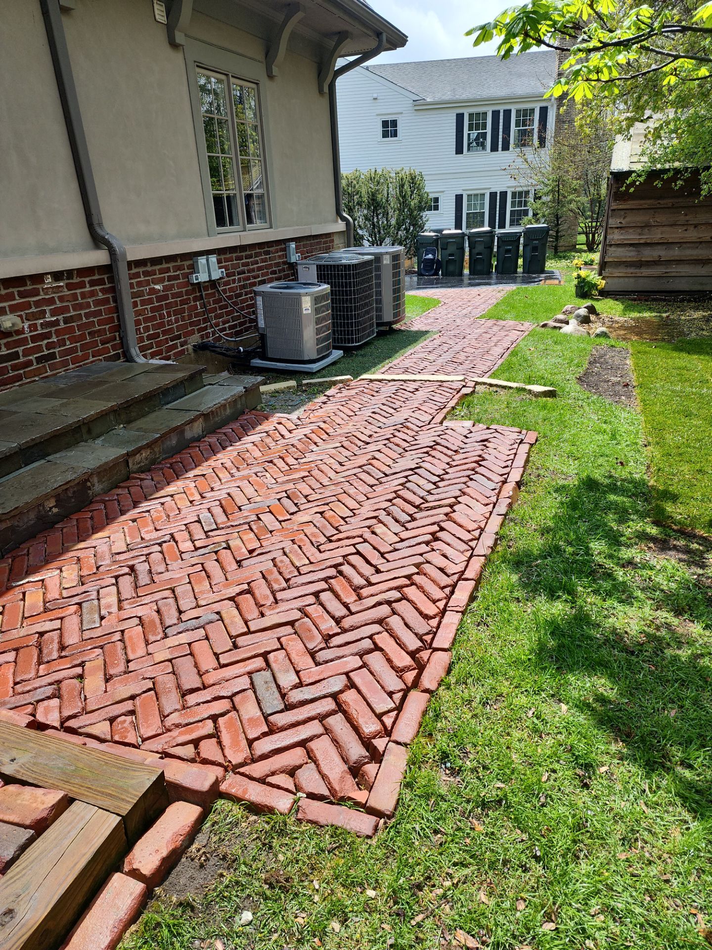 bluestone using Algaecide, soft wash soap by Northern Power Washing LLC.