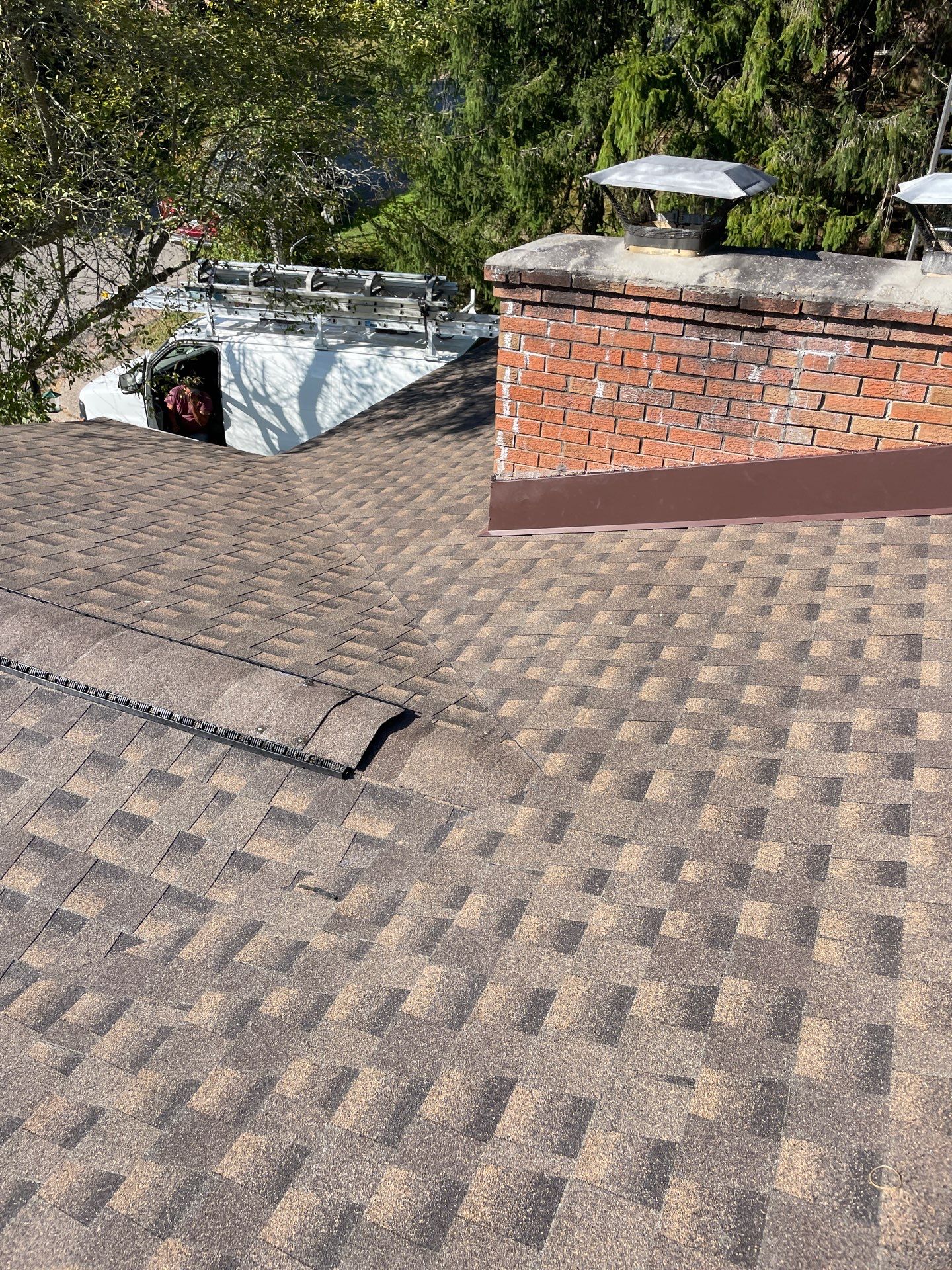 Residential Roofing Installation using GAF TImberline HDZ Hickory by Rainstoppers Roofing