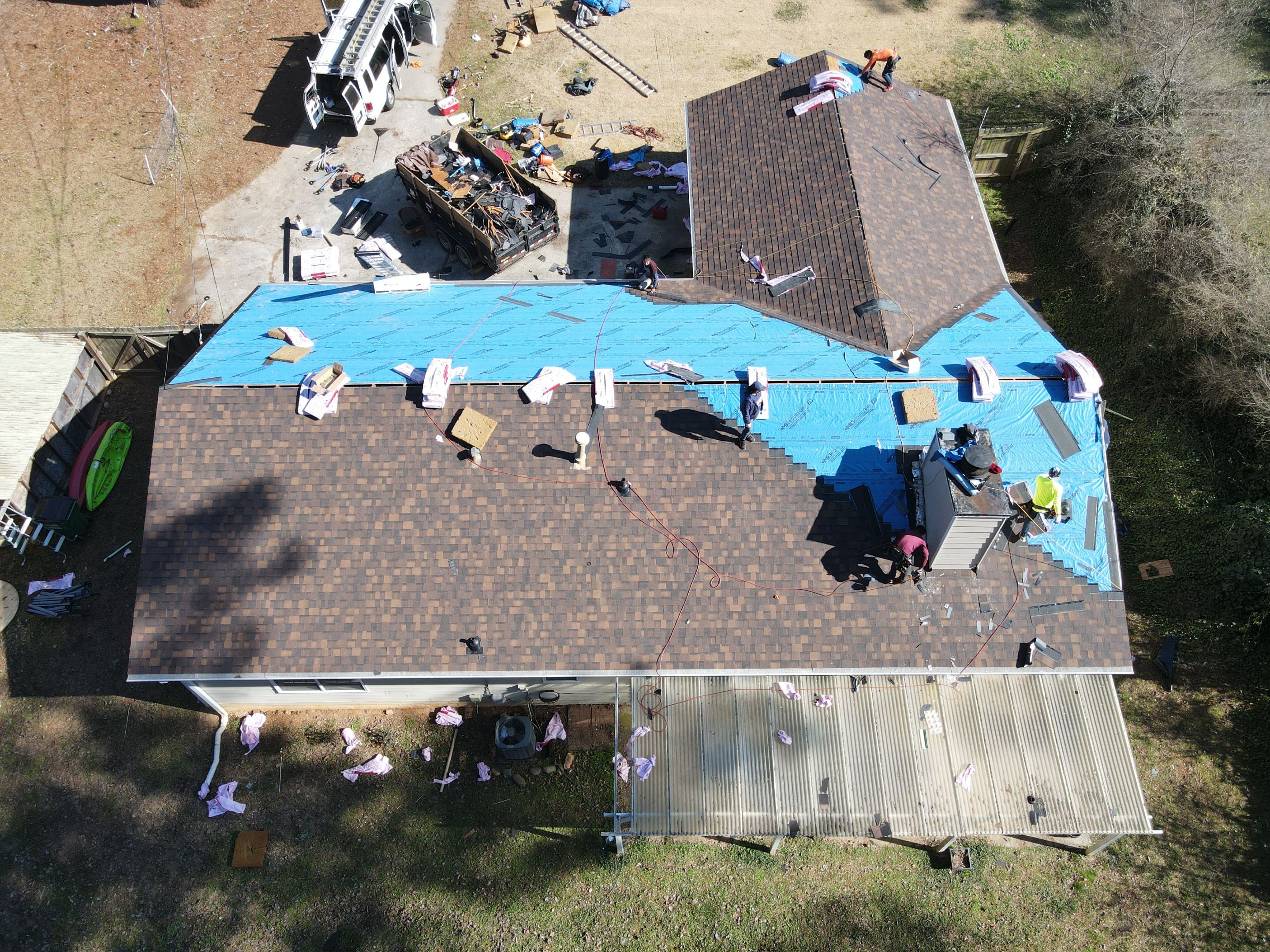 Residential Roofing Installation using Owens Corning by Inspector Roofing and Restoration