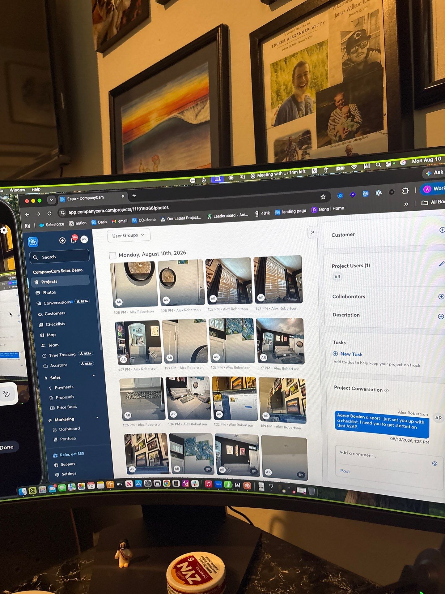 Custom Living Room Gallery Wall and Media Installation in Buckeye by CompanyCam Sales Demo