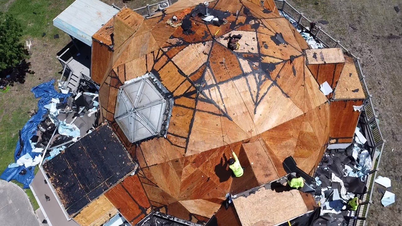 Project in Converse by Bison Roofing  