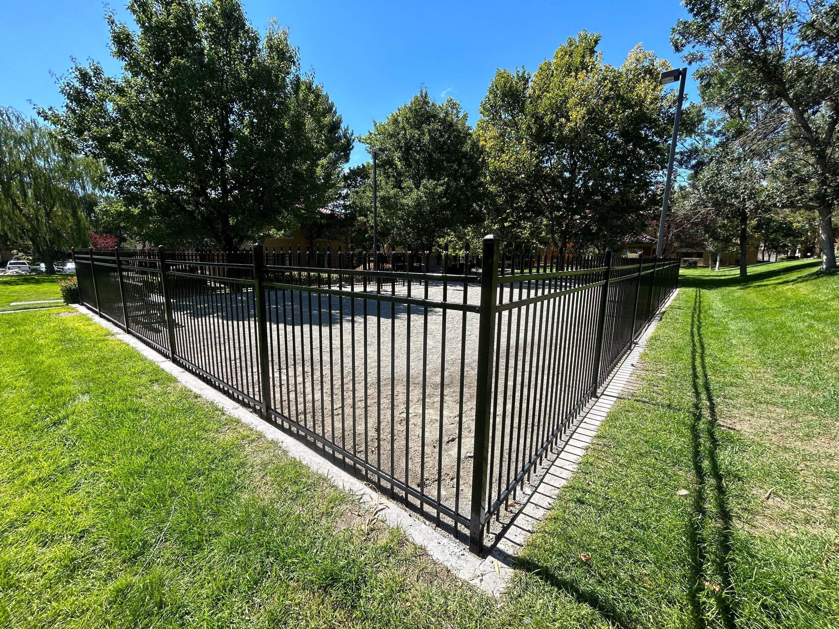 Light Commercial using Ameristar wrought iron by Valley Fence Company
