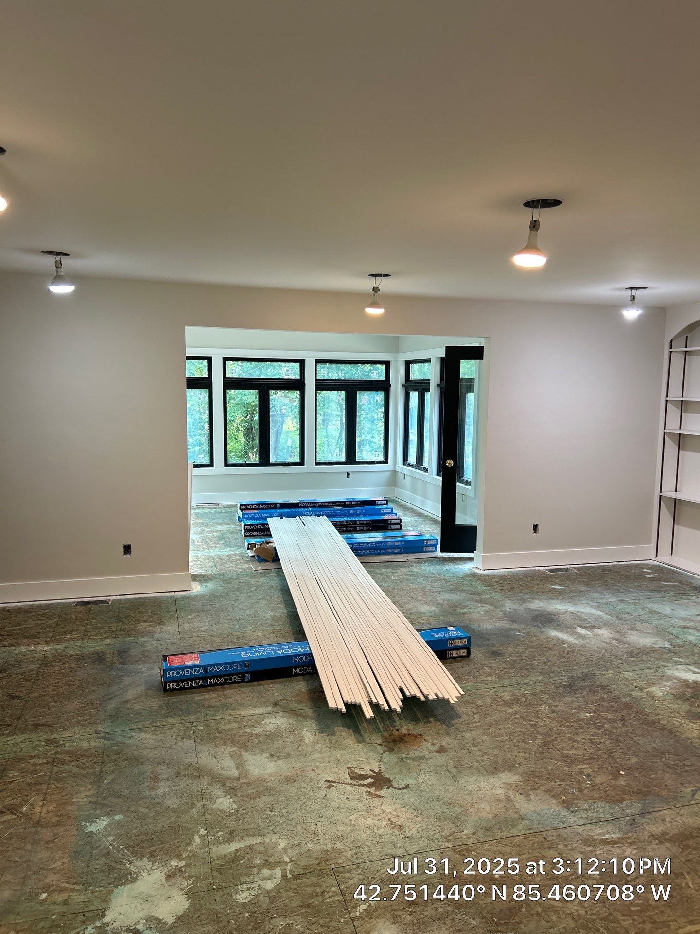 Installation of LVP in Middleville, Michigan by RTBaldwin Hardwood Floors
