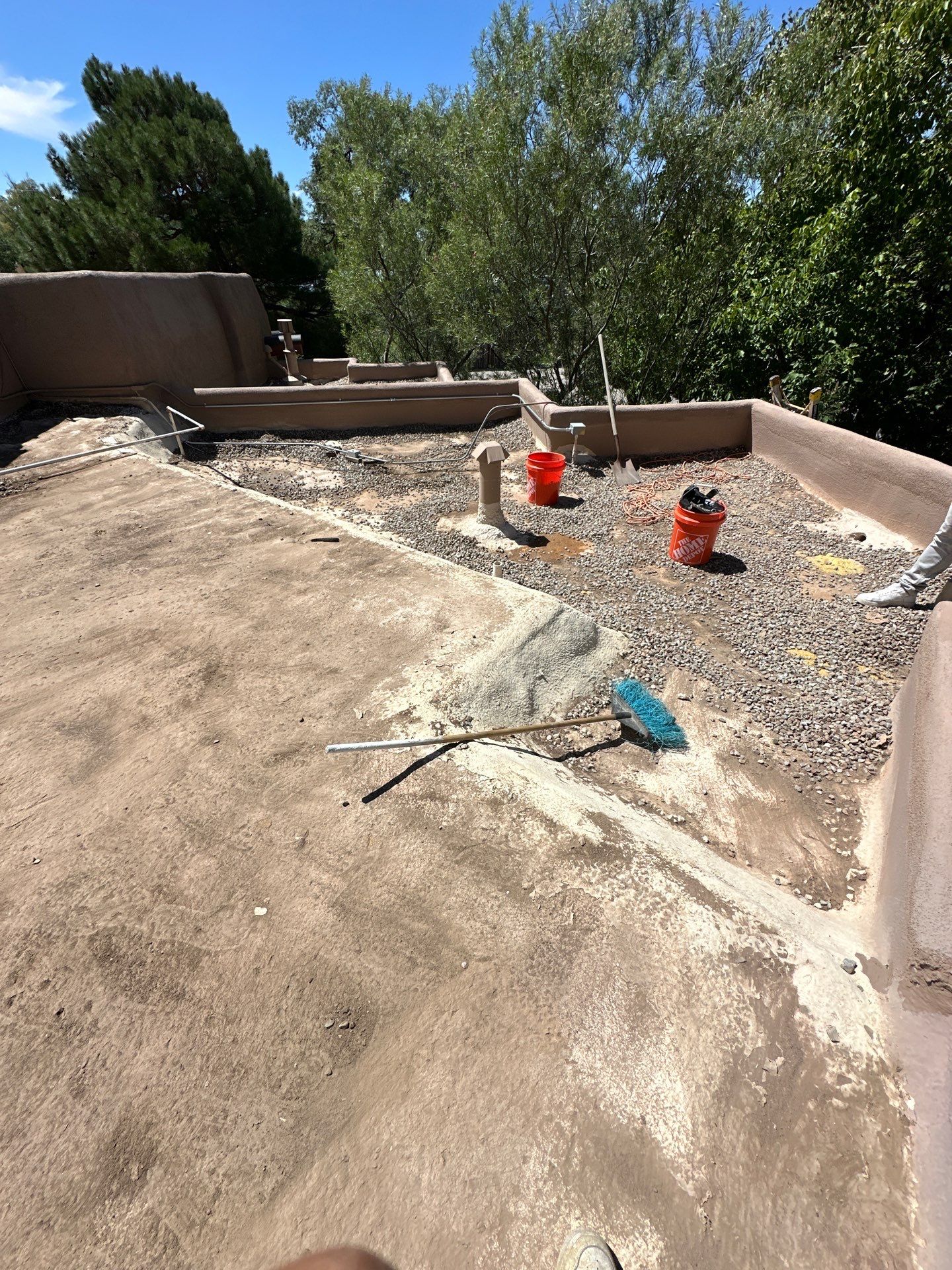 Residential roof application by SPF Services 