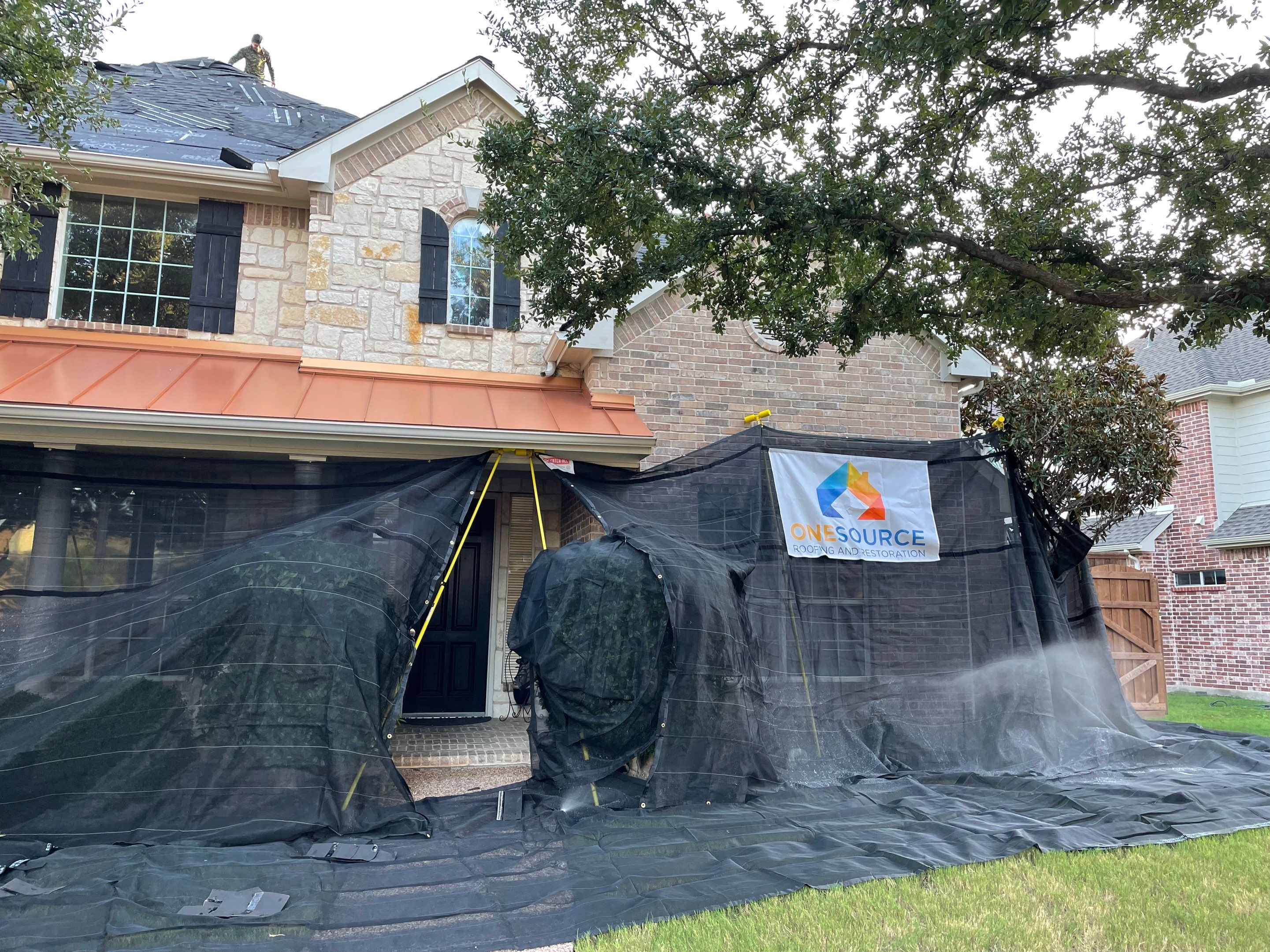 Residential Roofing Installation using GAF ArmorShield II Charcoal by OneSource Roofing and Restoration