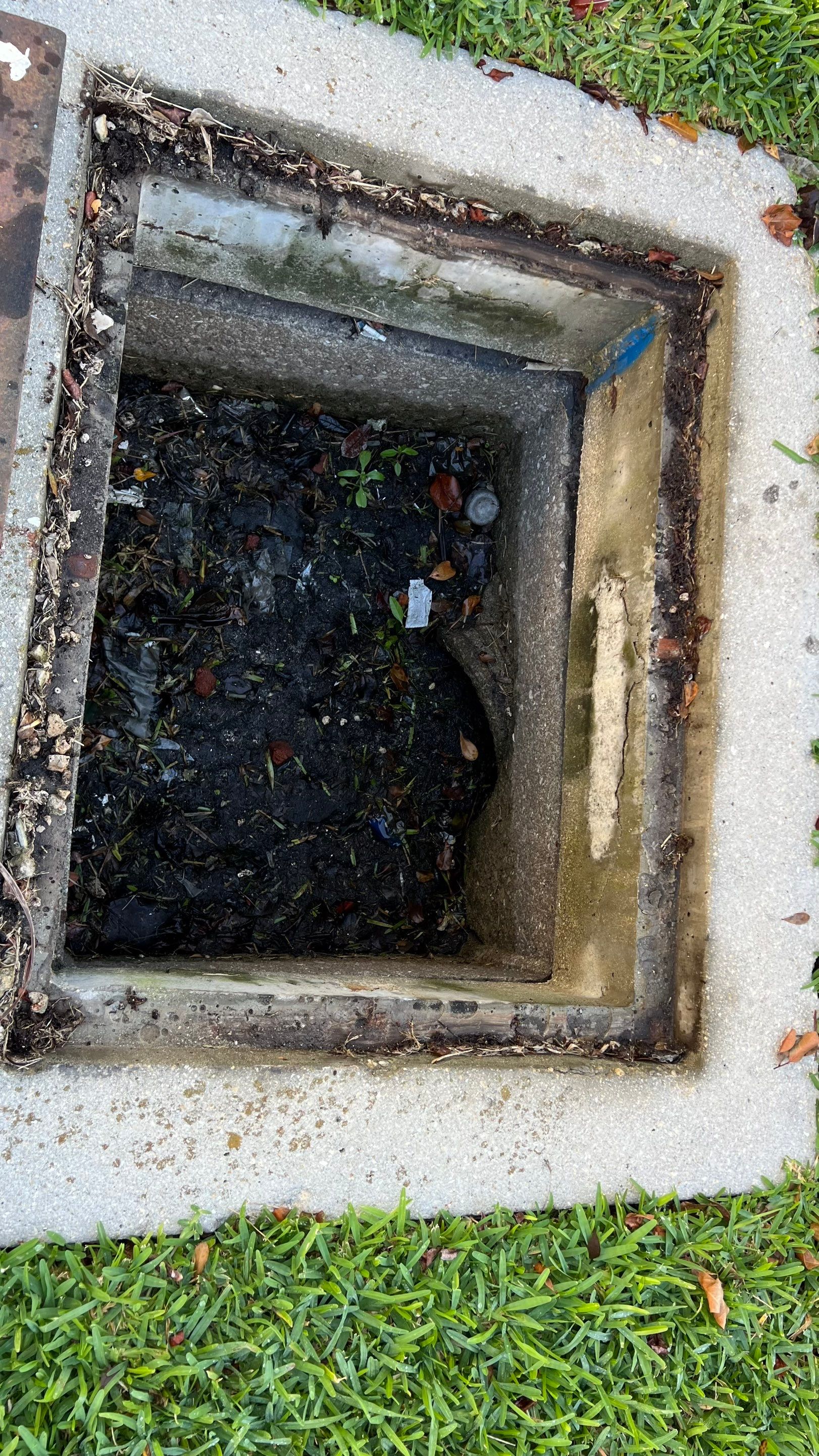 Stromwater System Maintenance at Bill Smith Appliances / Critter Cafe Marco Island Catch Basin by Don Mar, Inc. Storm Water Solutions
