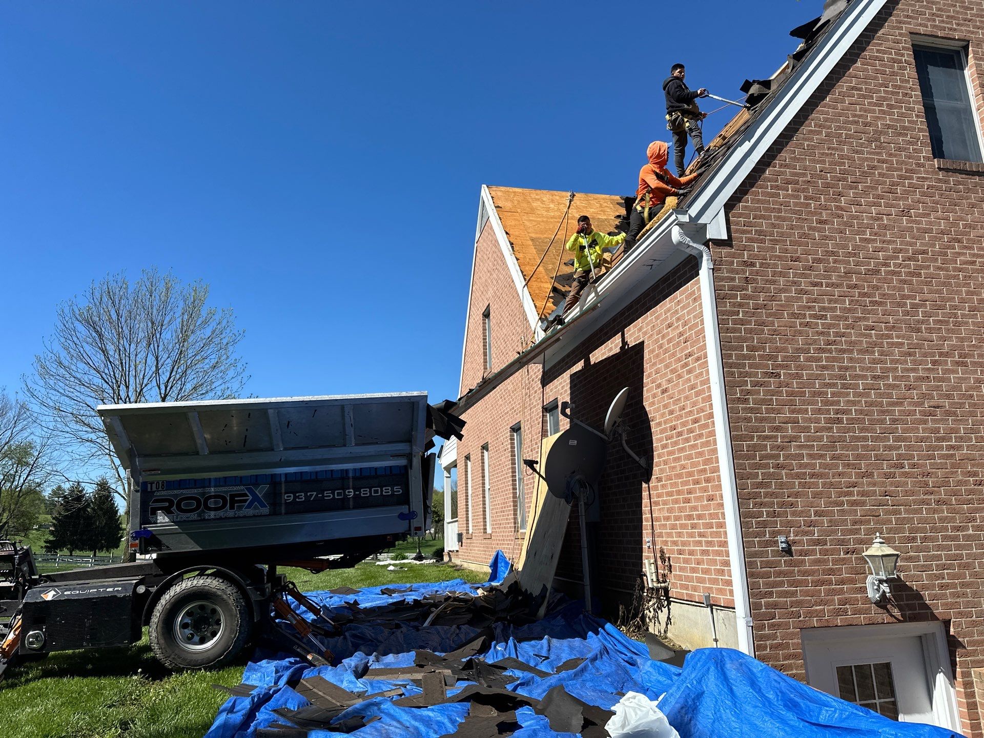 Residential Roofing Installation using Timberline HDZ Shingles - Barkwood by RoofX 