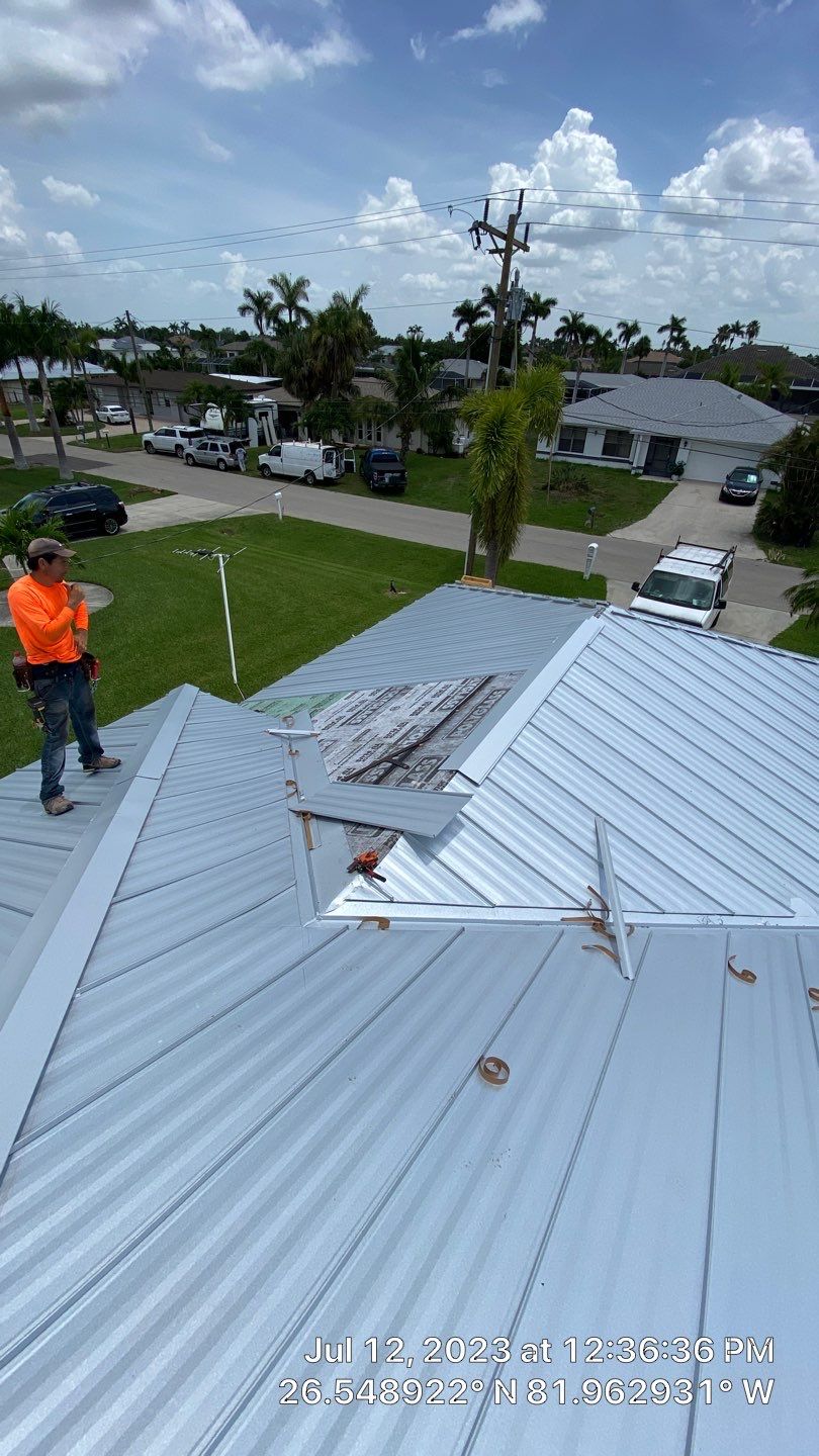 Residential Roofing Installation using Standing Seam Metal by Protek Roofing Heating Air & Solar