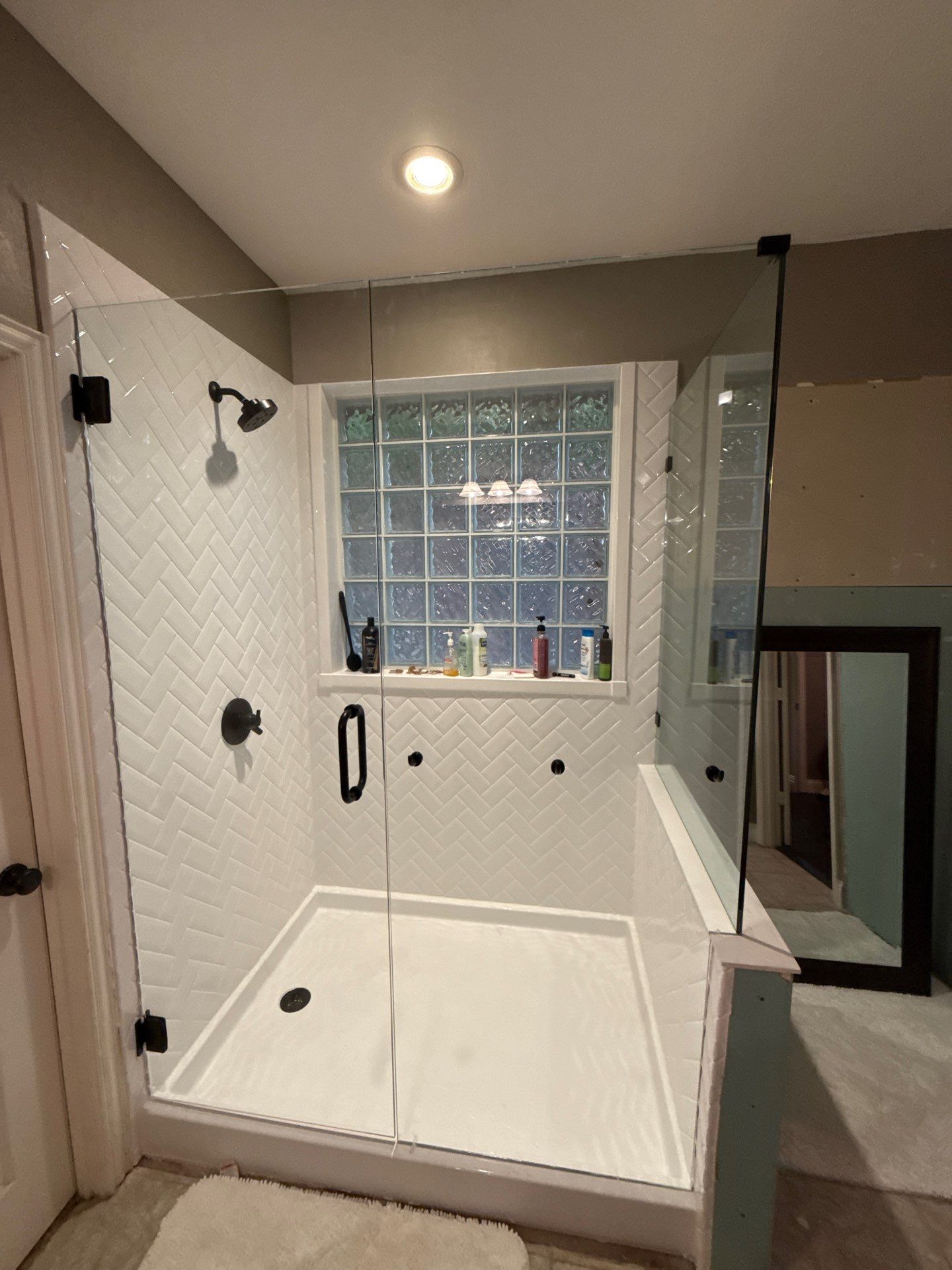 Frameless Shower Install  by Richardson Glass & Mirror