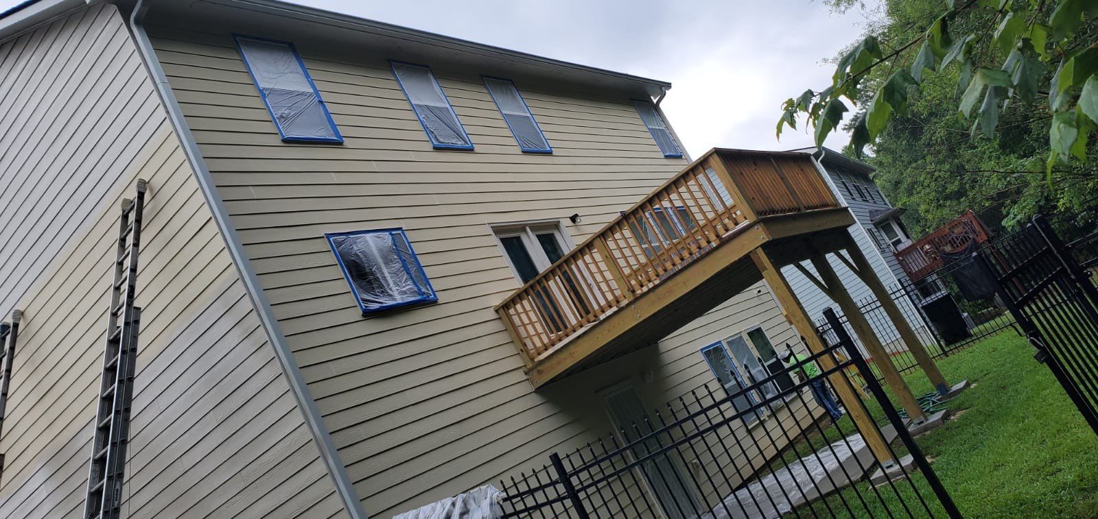 Two-Story Residential Exterior Painting and Shutter Refresh in Atlanta by Swift Home Renovations