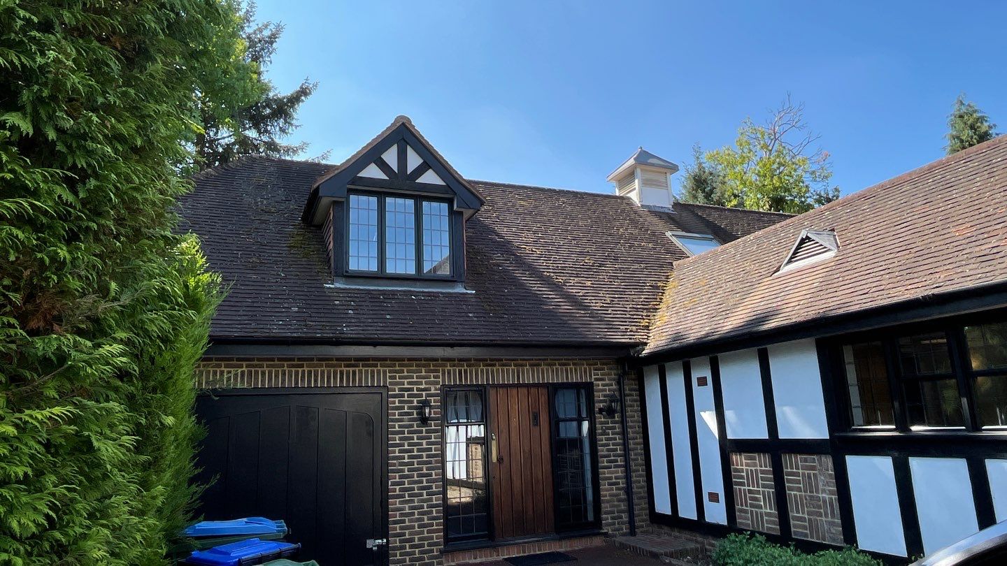 Roof Cleanin and tile repacement using Honda 15lpm Low Pressure Washing Machine by Ges Exterior Cleaning ltd