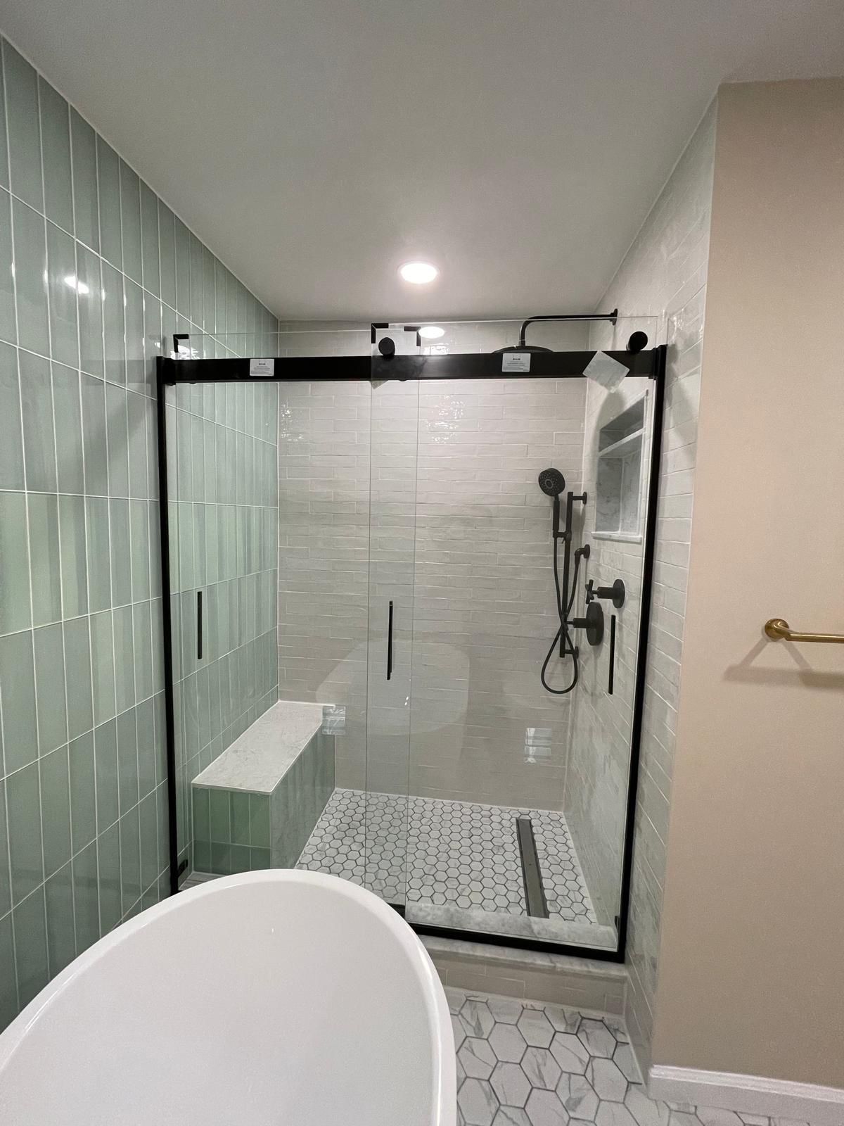 Bathroom Remodel using Tile by Home Concepts Construction