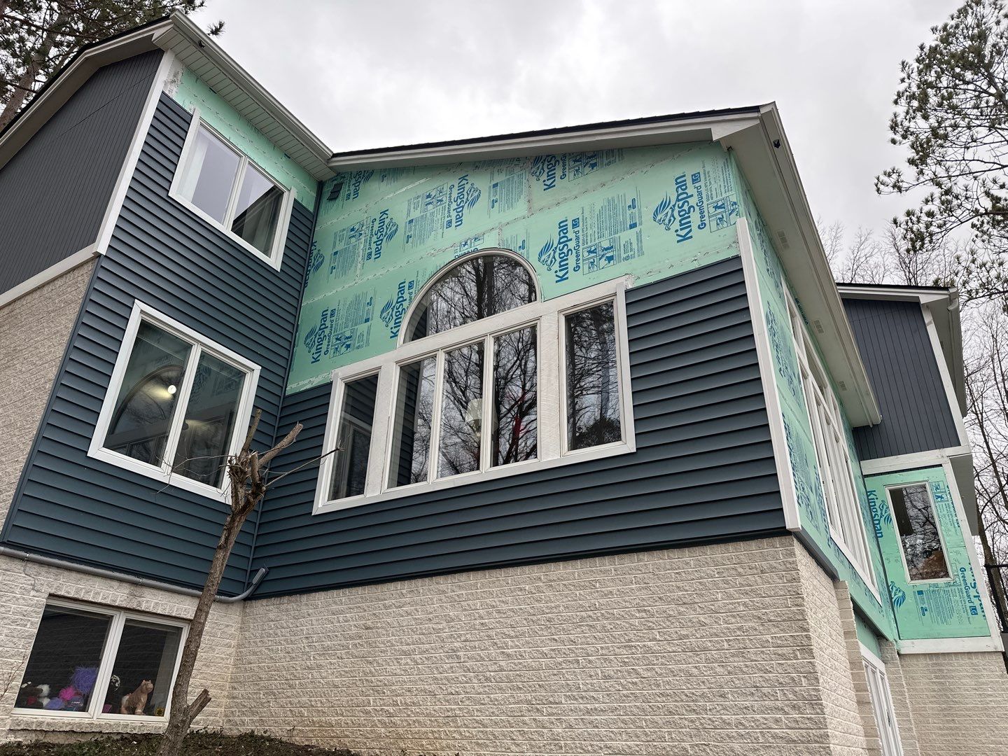 Siding Replacement using Certainteed Monogram D5 Pacific Blue by 180 Contractors