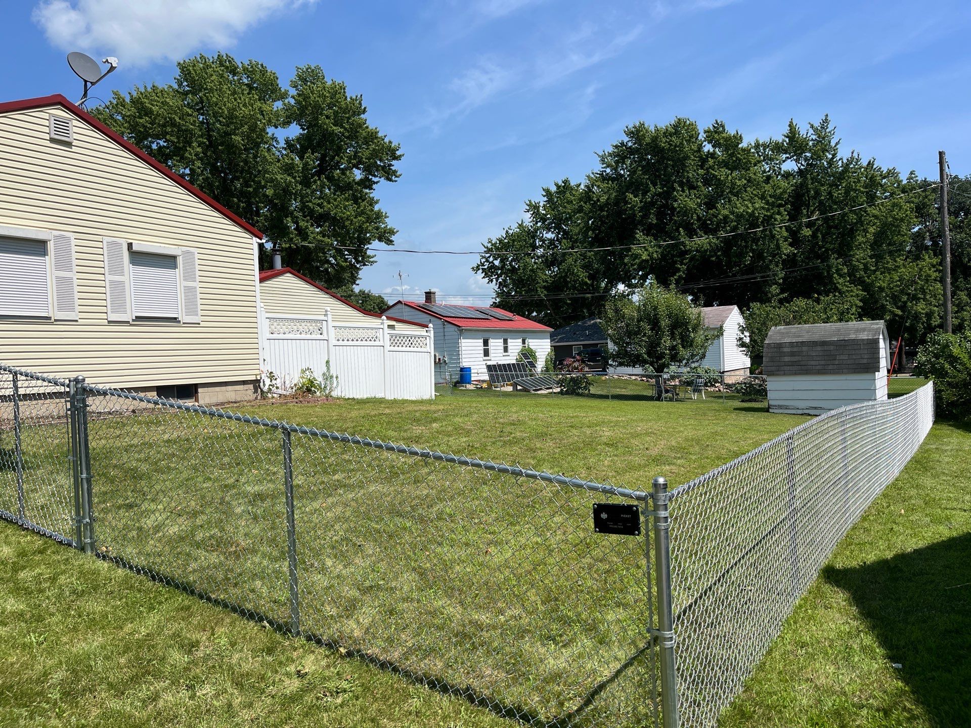 Residential Chain Link Fence Installation in Elk Run Heights by Perfect Picket Fence and Stain