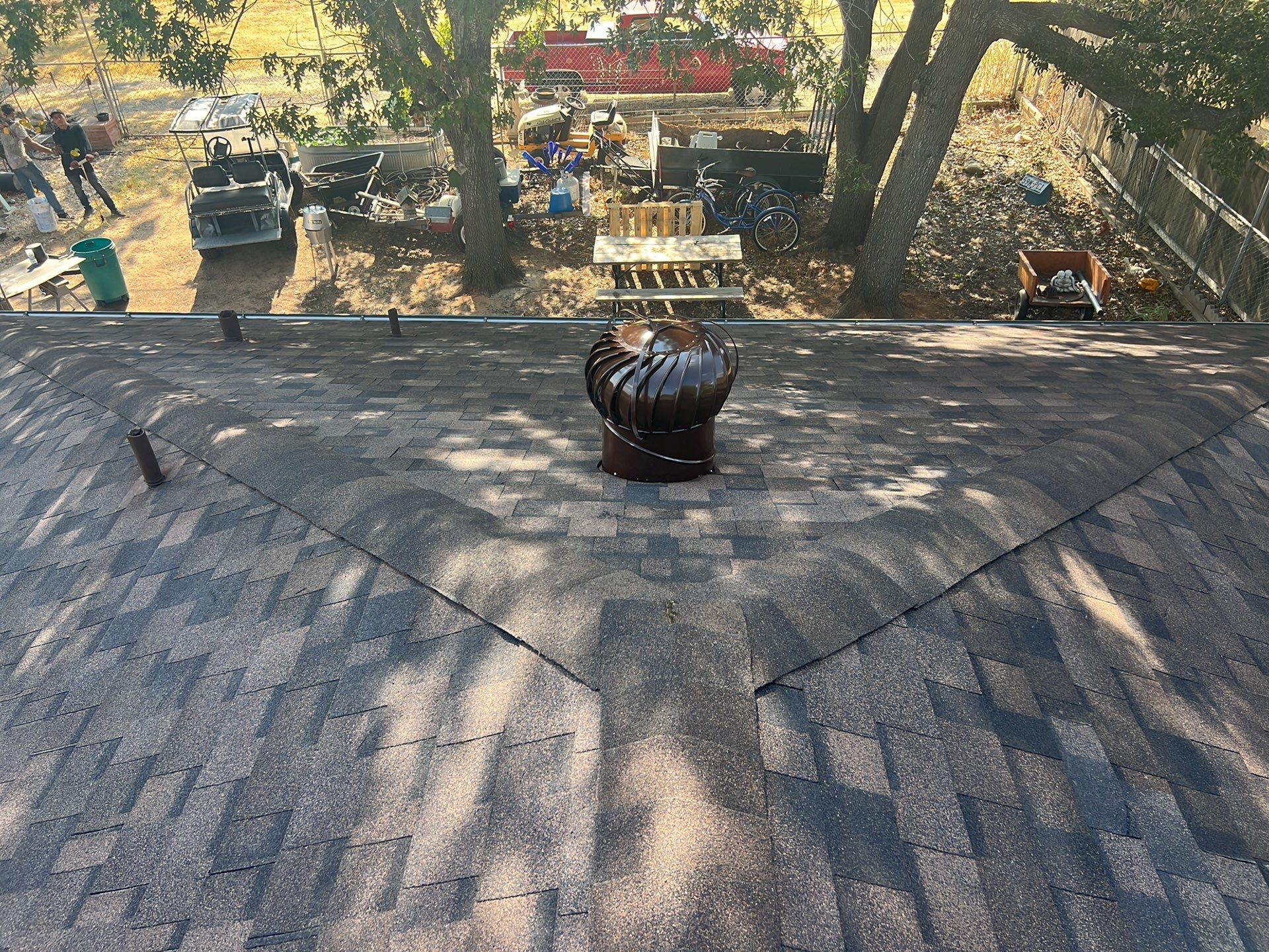 Full Asphalt Shingle Roof Replacement and Seamless Gutter Installation in Fredericksburg by Caliber Restoration LLC