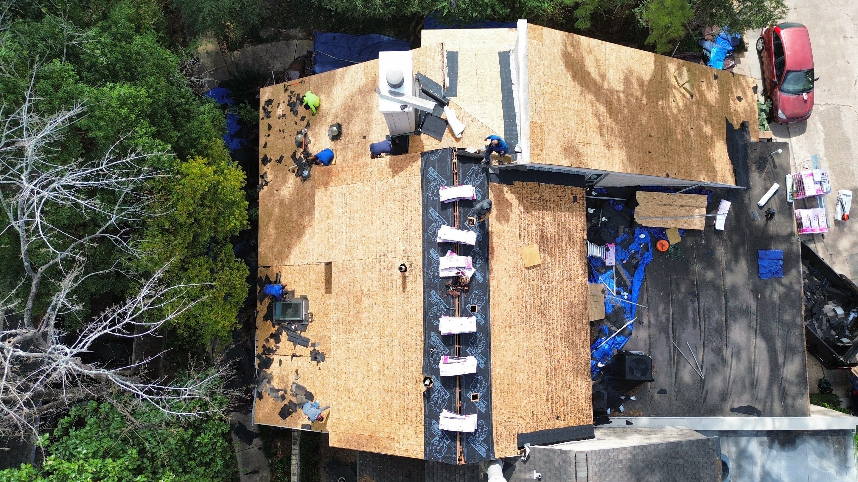 Roof replacement by Houston Roofing & Construction