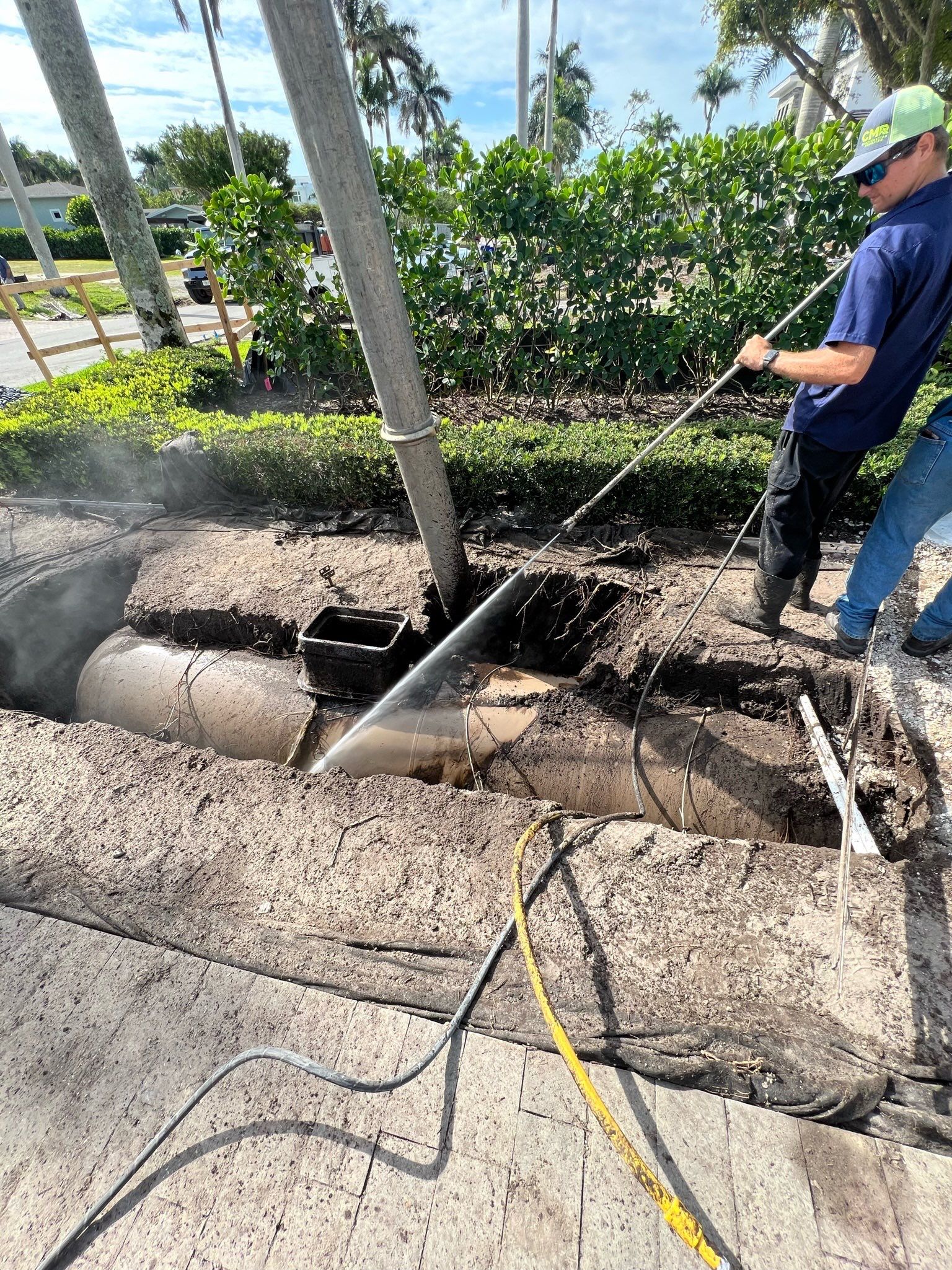 Residential Propane Tank Hydro Excavating by APS Power & Water