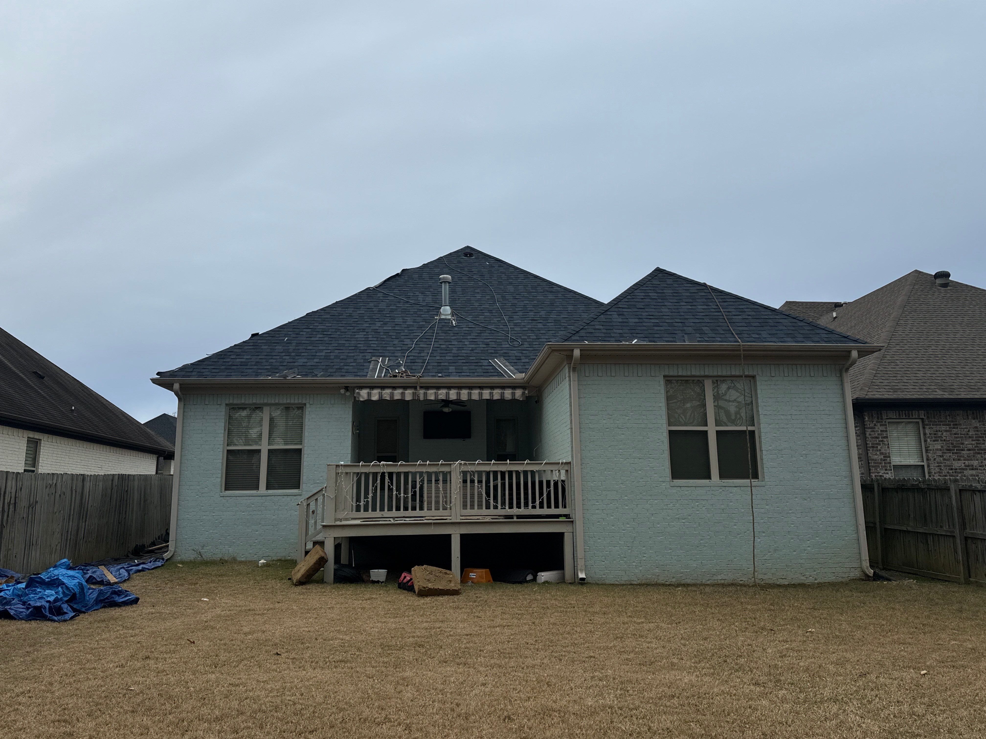 Residential Roofing Installation using IKO Nordic Atlantic Blue by Ringer Roofing, LLC.