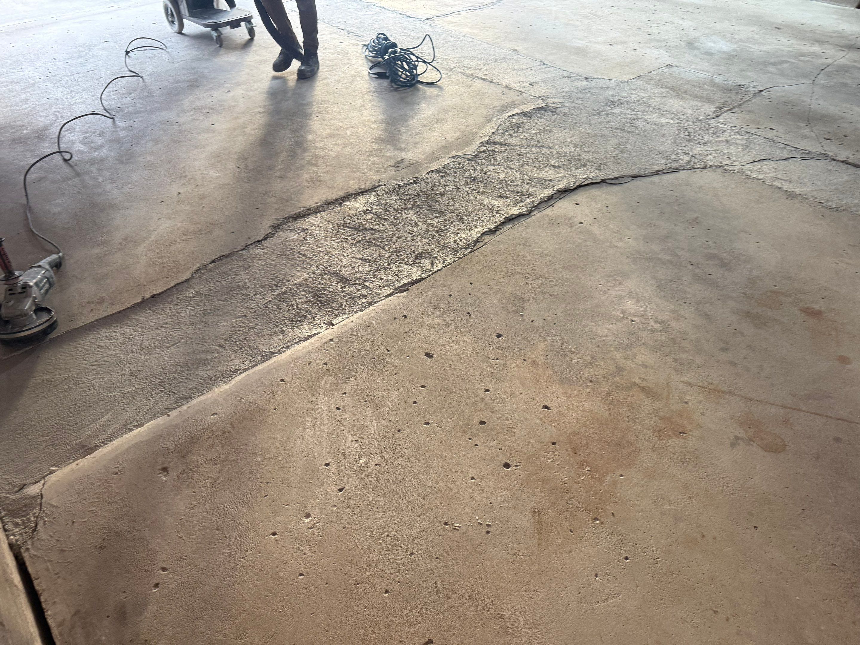 Multi-Colored Epoxy Garage Floor Coating and Concrete Stair Restoration by Select Painting, Coatings & Garage Cabinets