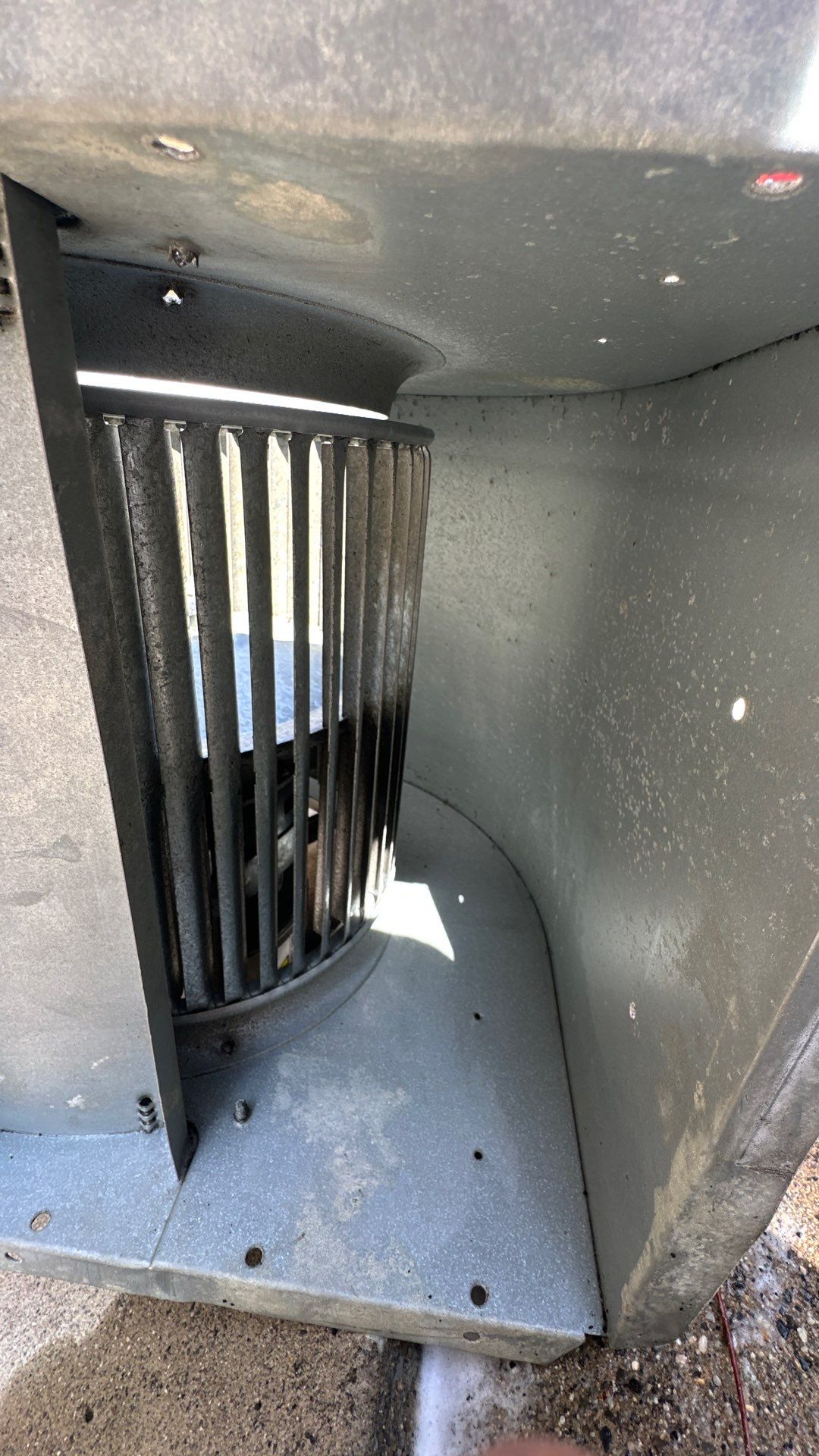 Air Duct Cleaning and Suspect Growth Removal Before and After Video/Photos Removal of mechanical component. by All Seasons Air Duct Cleaning 