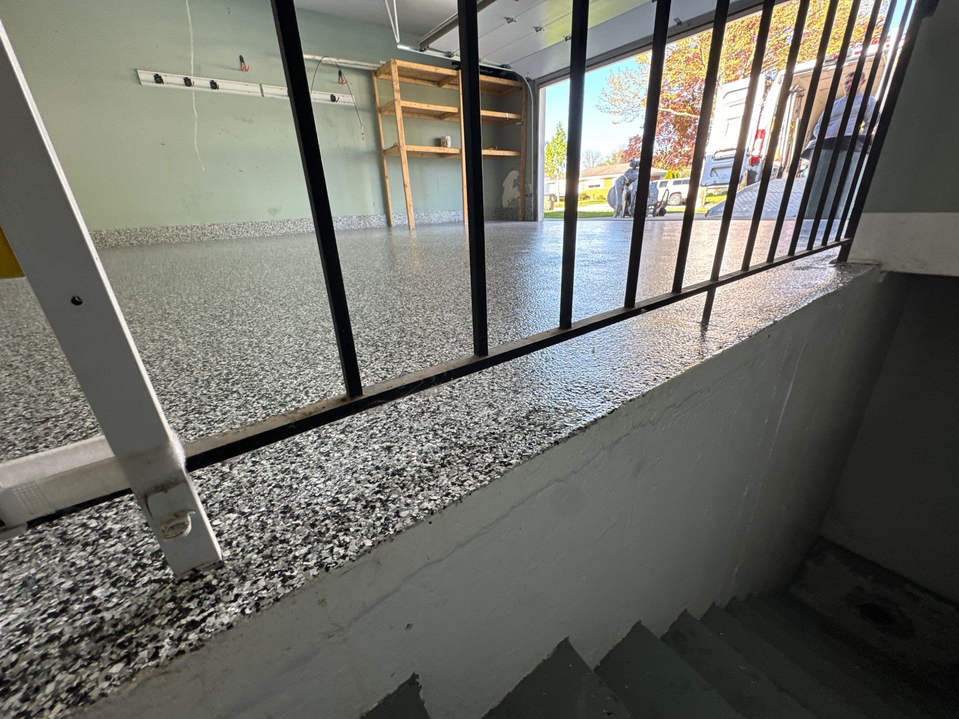 Domino Garage Floor Coating by Level 10 Coatings