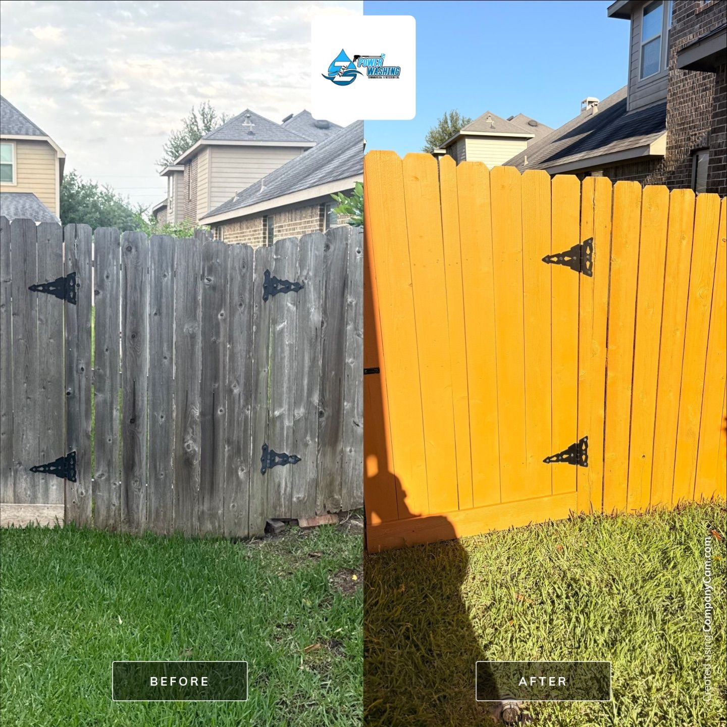Residential Wood Fence Restoration and Protective Staining in Katy by Zeal Power Washing