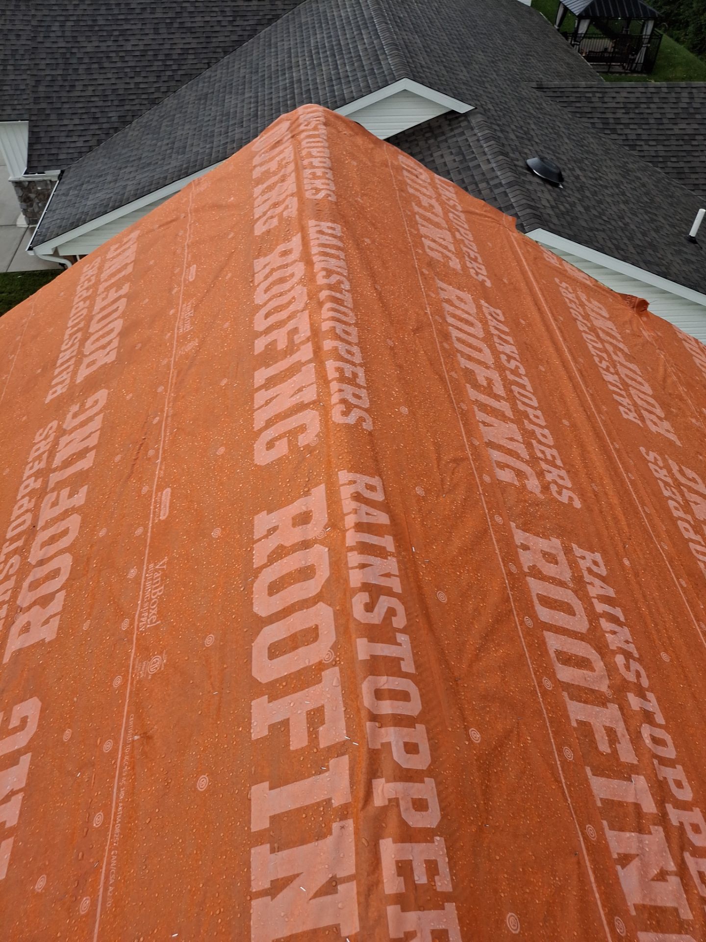 Residential Roofing Installation using GAF Timberline HDZ Barkwood by Rainstoppers Roofing