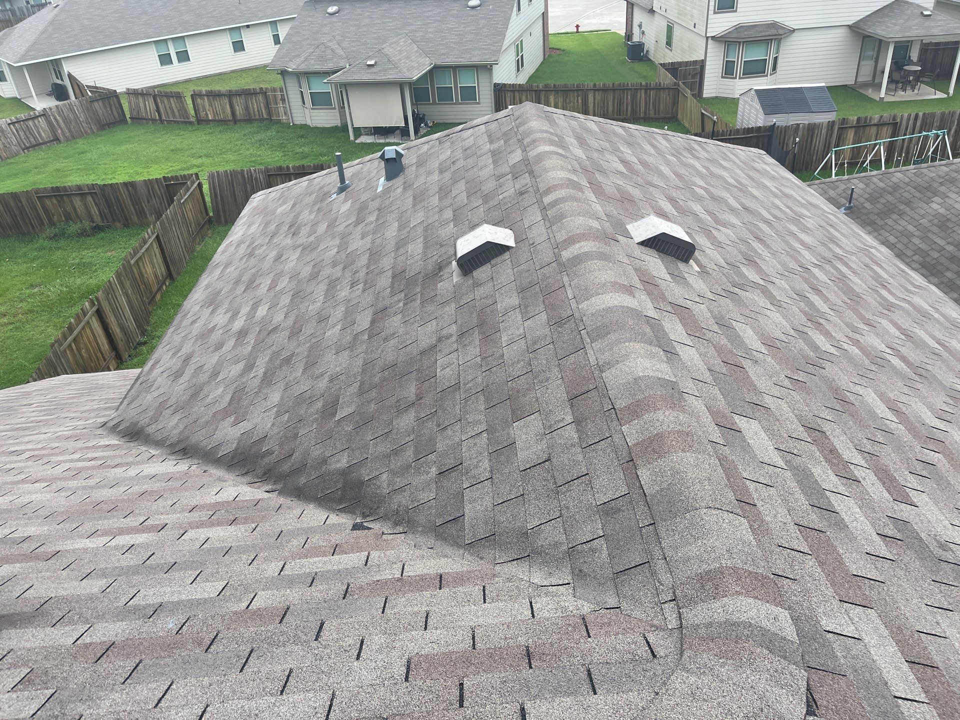Hail Damage using Owen's Corning Duration (Lifetime) Shingles by Roof Repair Company