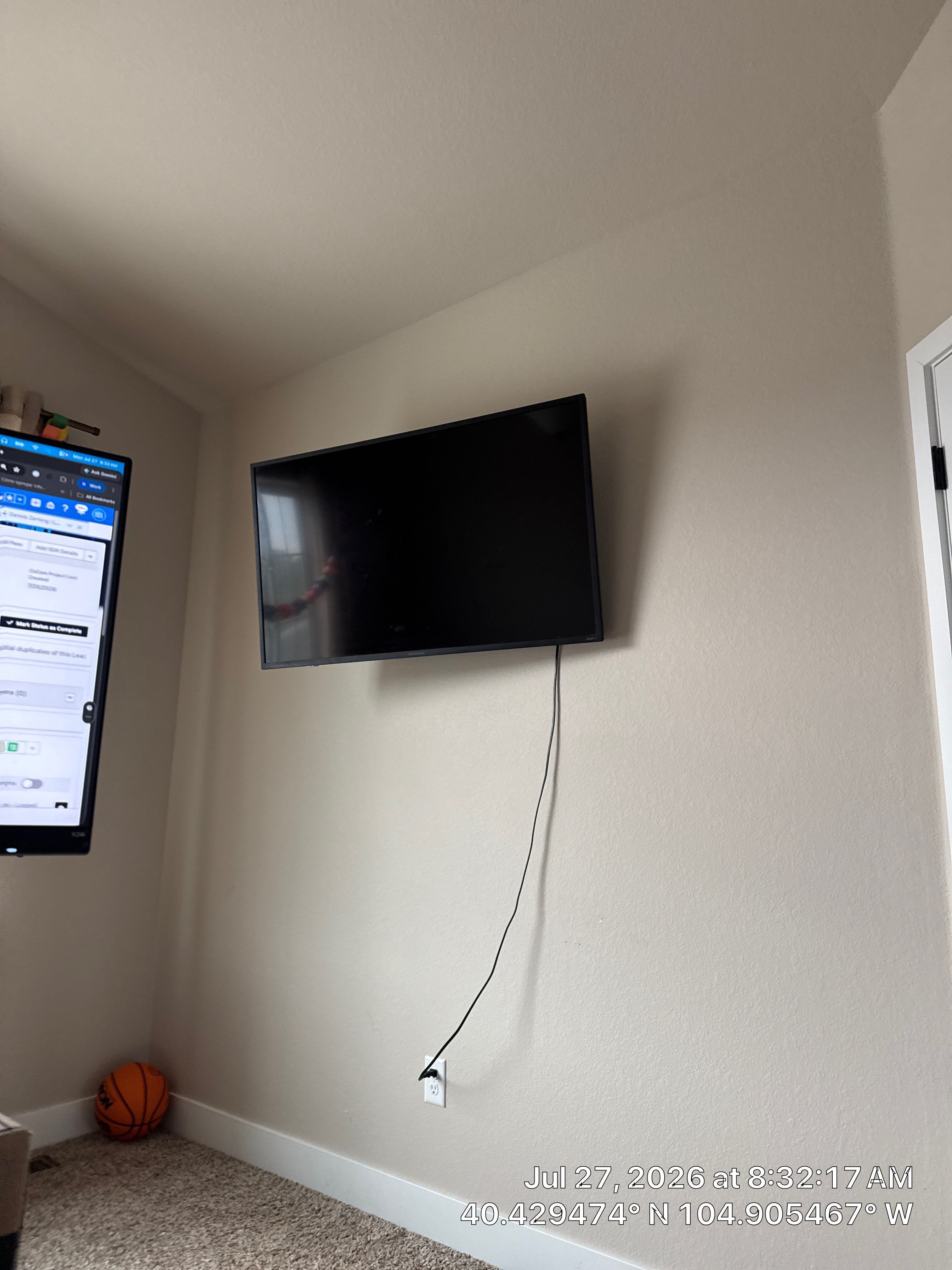 Home Office Setup and TV Mounting Service in Windsor by CompanyCam Sales Demo