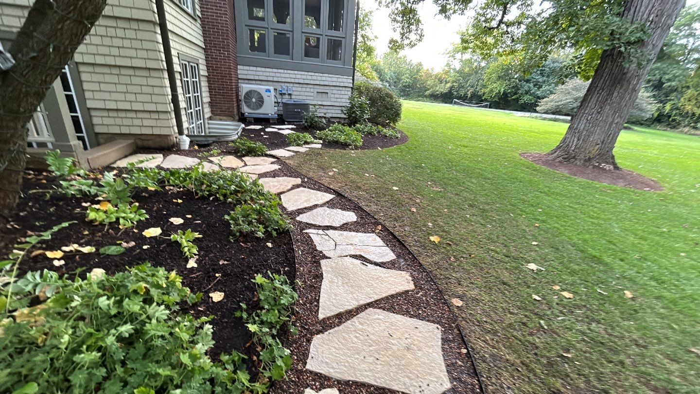 natural stone using Algaecide, soft wash soap by Northern Power Washing LLC.