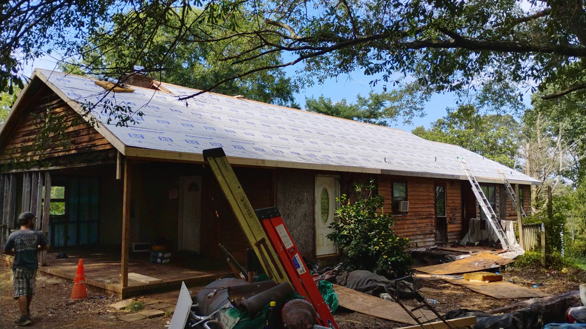 Syler roofing job by BROCK BUILDERS 
