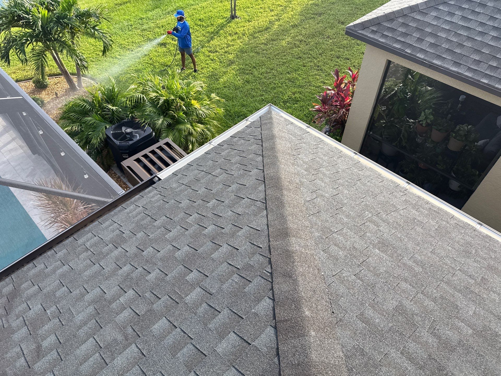 2-Story Asphalt Shingle Roof Cleaning & House Wash – Cypress Mill, Sun City Center, FL by Sunshine AquaWash