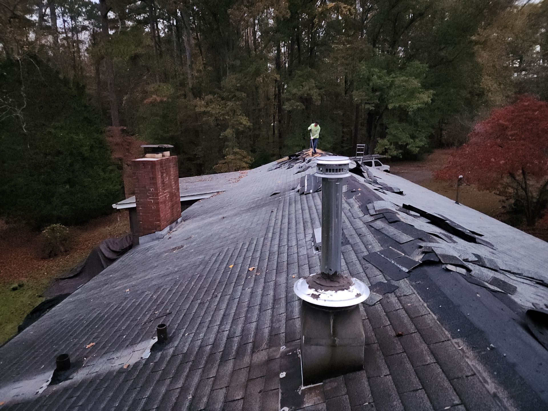 Residential Roof Replacement using Owens Corning Quary Gray by Inspector Roofing and Restoration