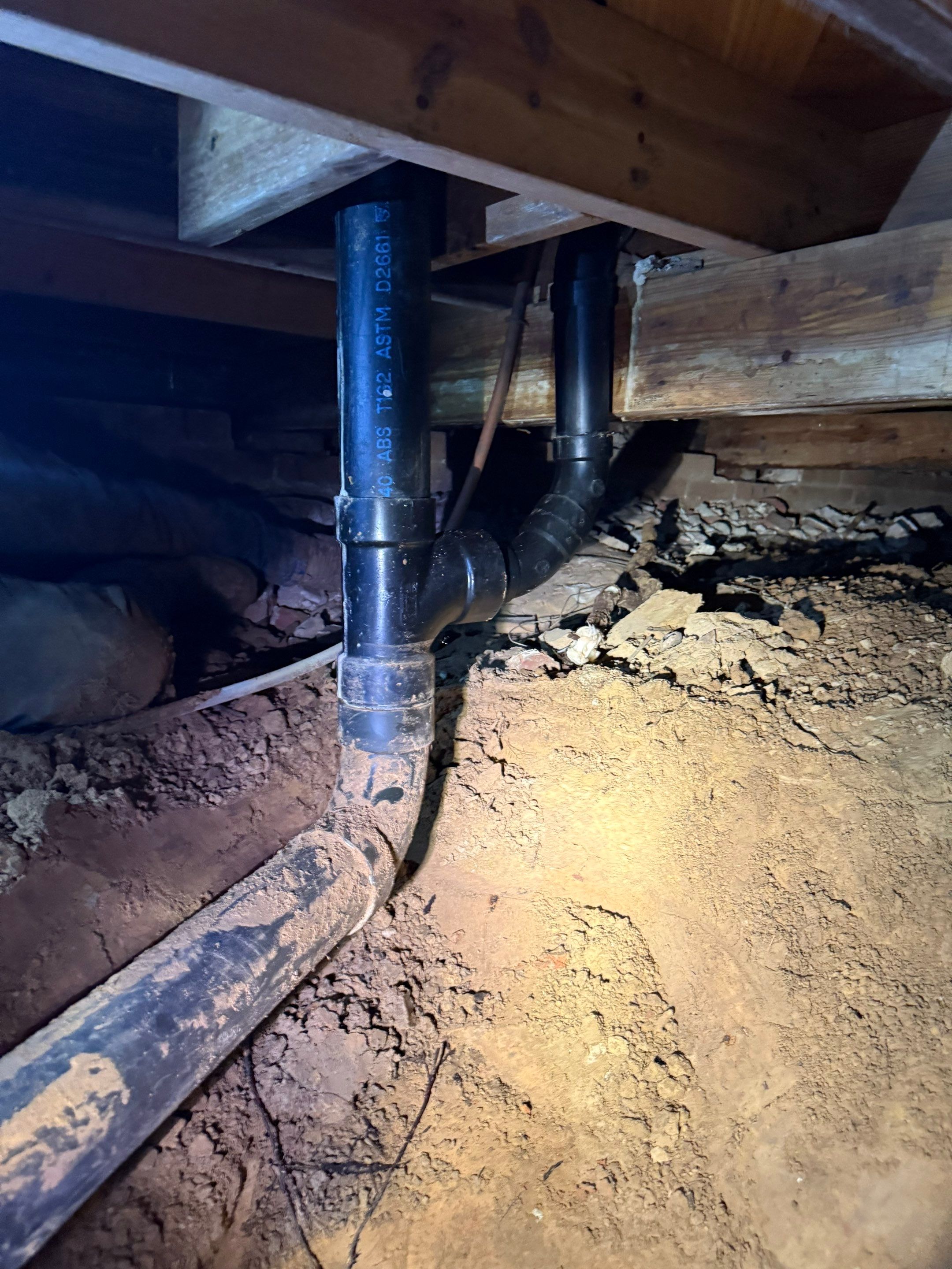 Drain Repipe Project in Mt Vernon by Rub-A-Dub Plumbing