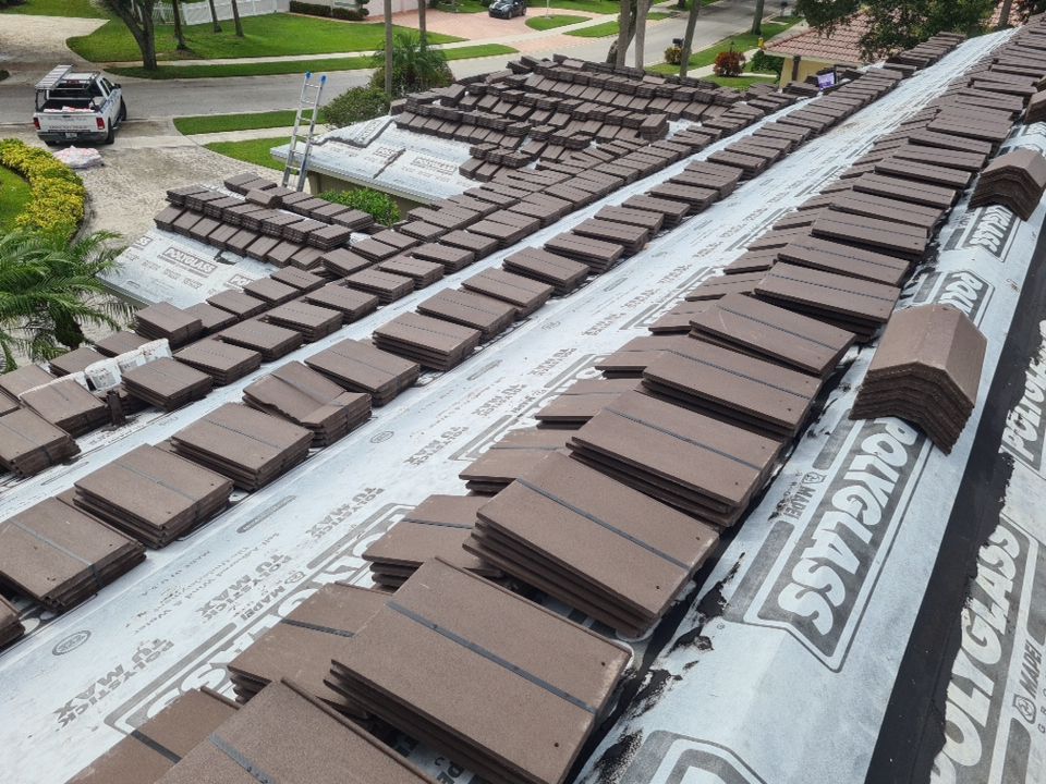 Residential Roofing Installation using Eagle Roofing Tile by BLUES BROTHERS ROOFING