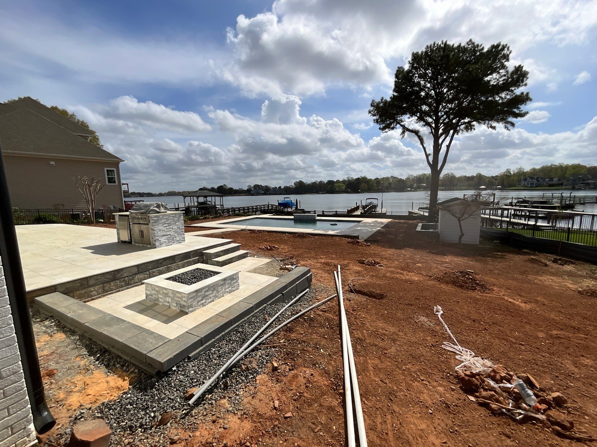 Hardscape Installation using Irrigation by Carolina-Metro Landscape, Inc