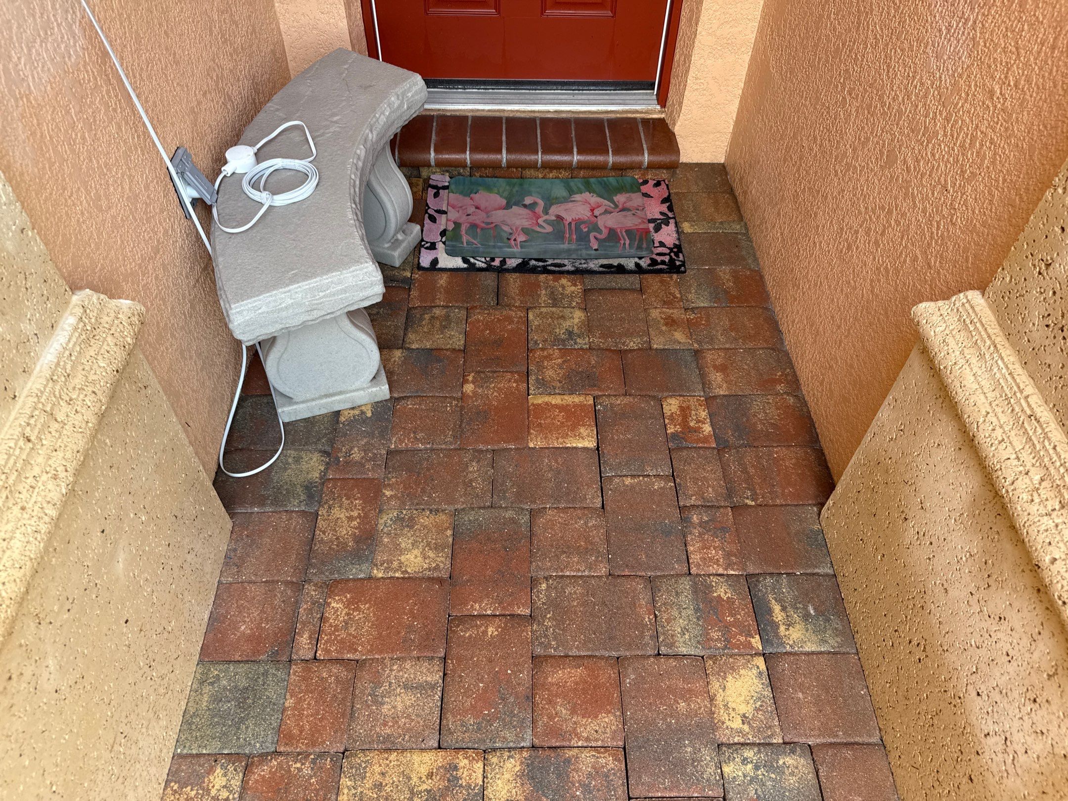 Paver Driveway, Sidewalk & Curbing Cleaning — Bougainvillea Place, Ellenton, FL by Sunshine AquaWash