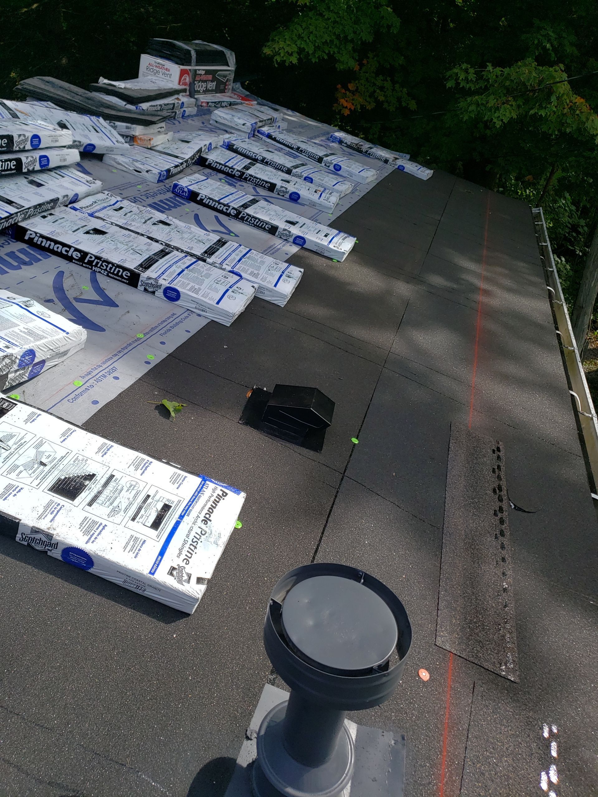 ATLAS PINNACLE COLOR: COASTAL GRANITE DRIP EDGE: BLACK by Eagle Eye Roofing