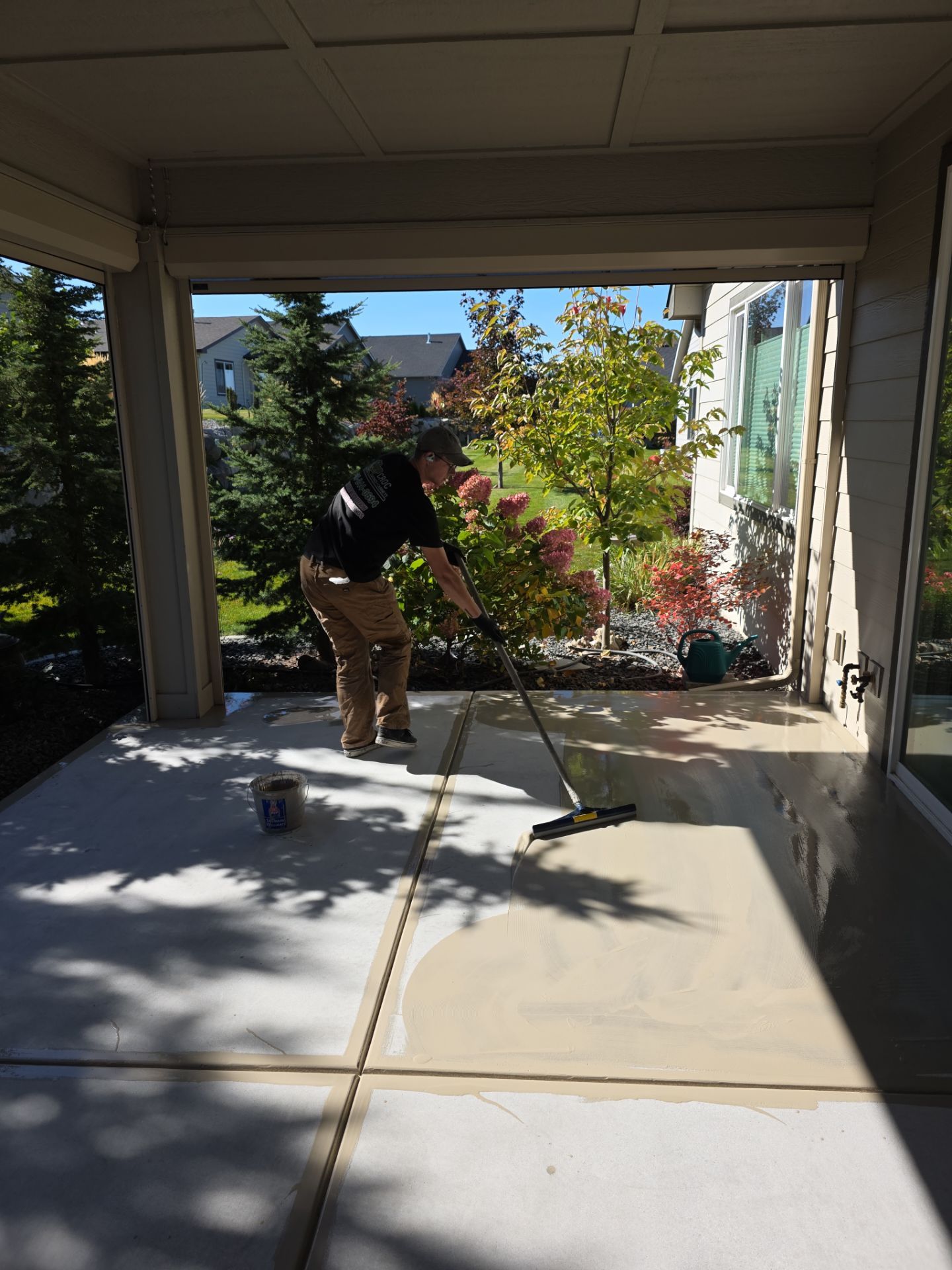 Front Porch and Back Patio Concrete Transformation in Liberty Lake by Croc Coatings, LLC